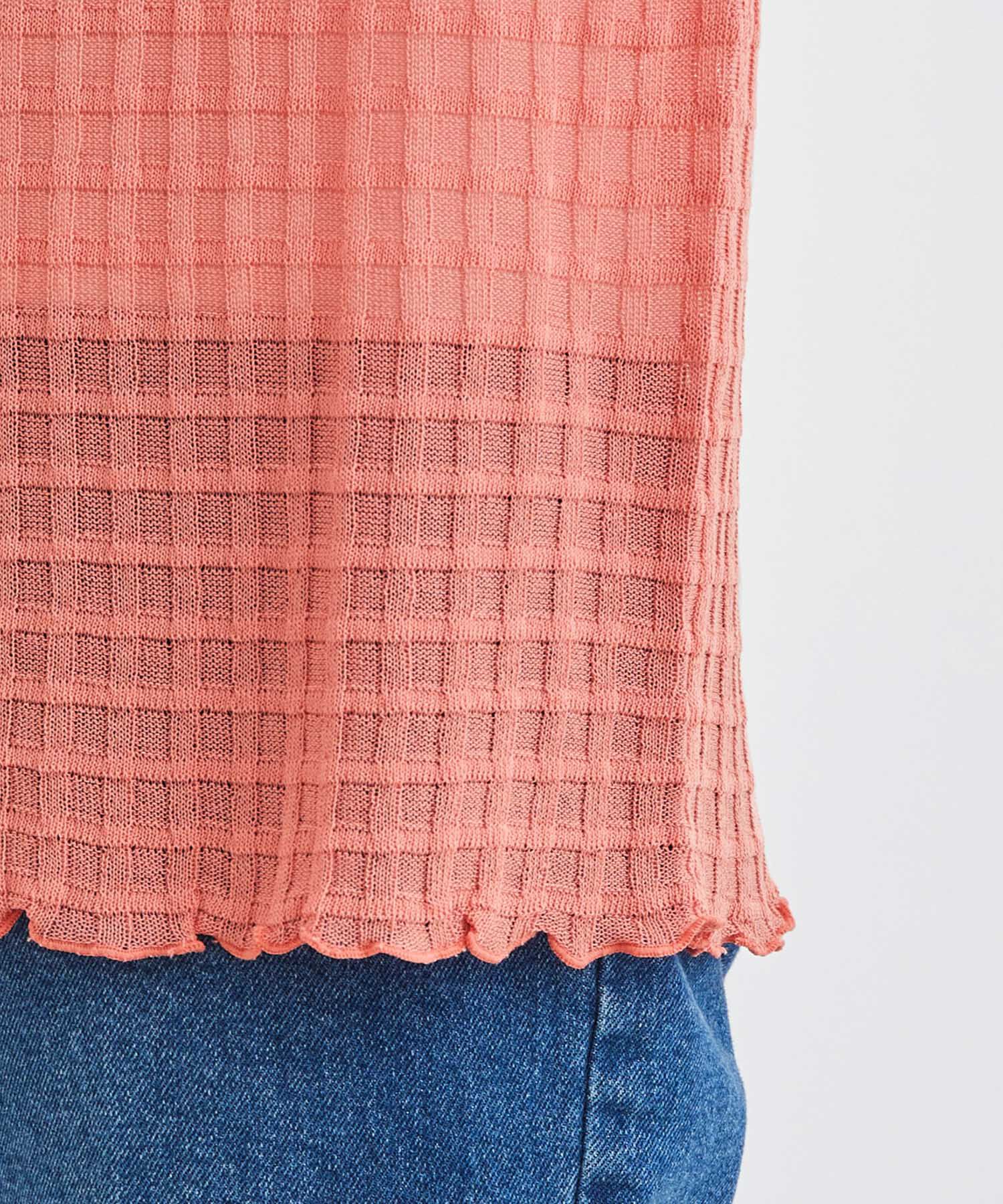 vis-a-vis「【WEB限定】シアーチェックタートルネックプルオーバー」|Tシャツ・カットソー|