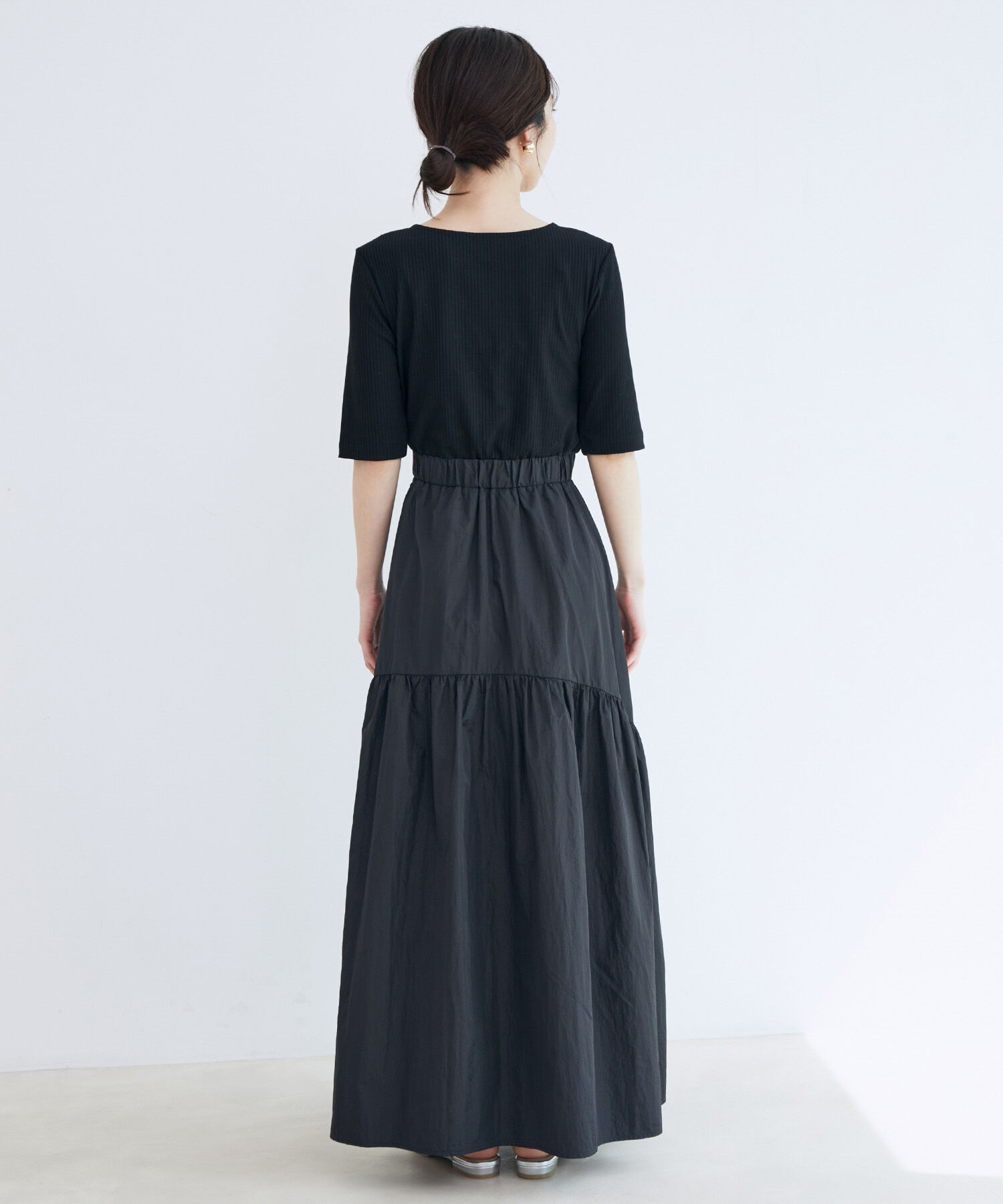 VIS「前後2WAY異素材ドッキングワンピース」|ワンピース|