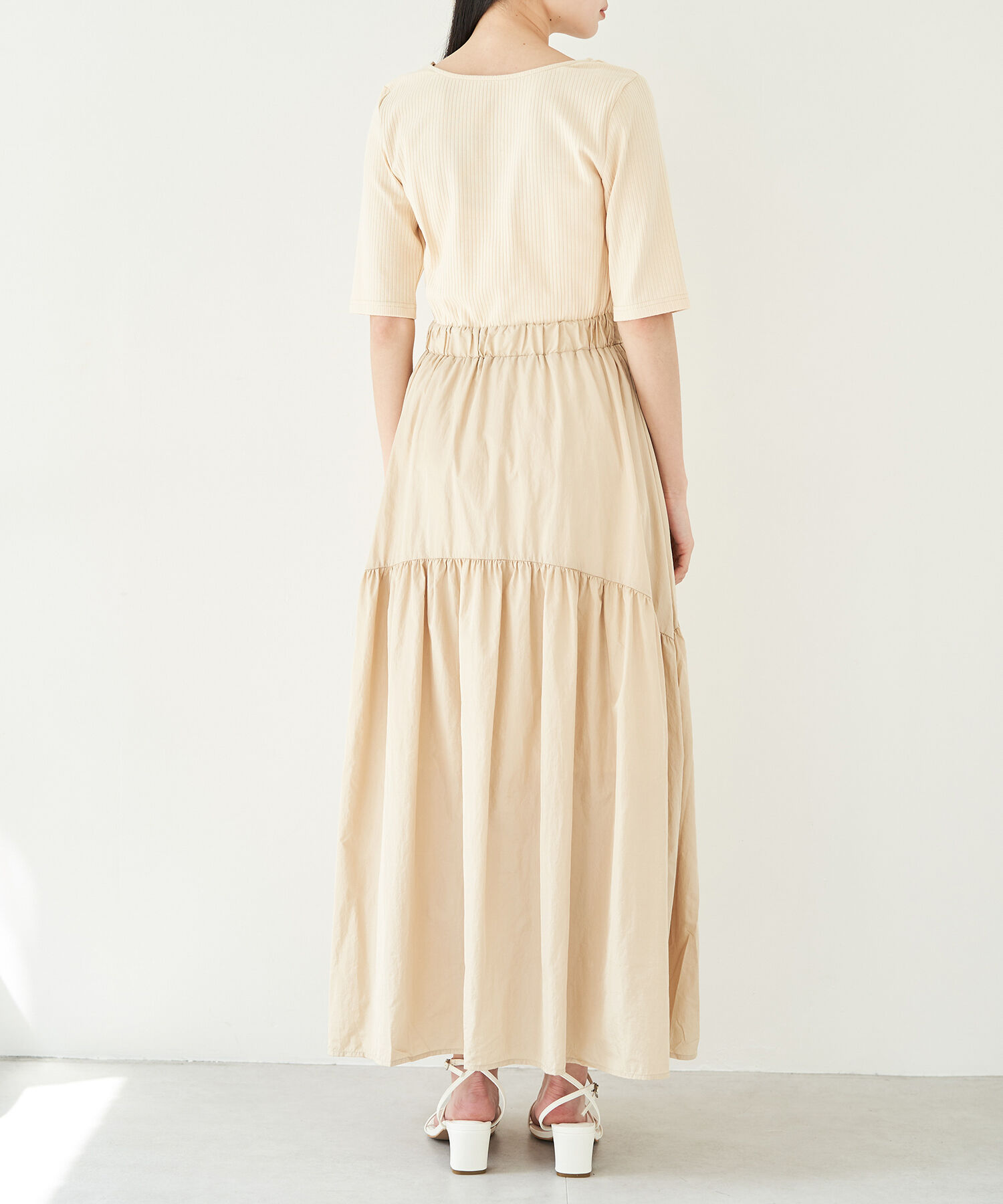 VIS「前後2WAY異素材ドッキングワンピース」|ワンピース|