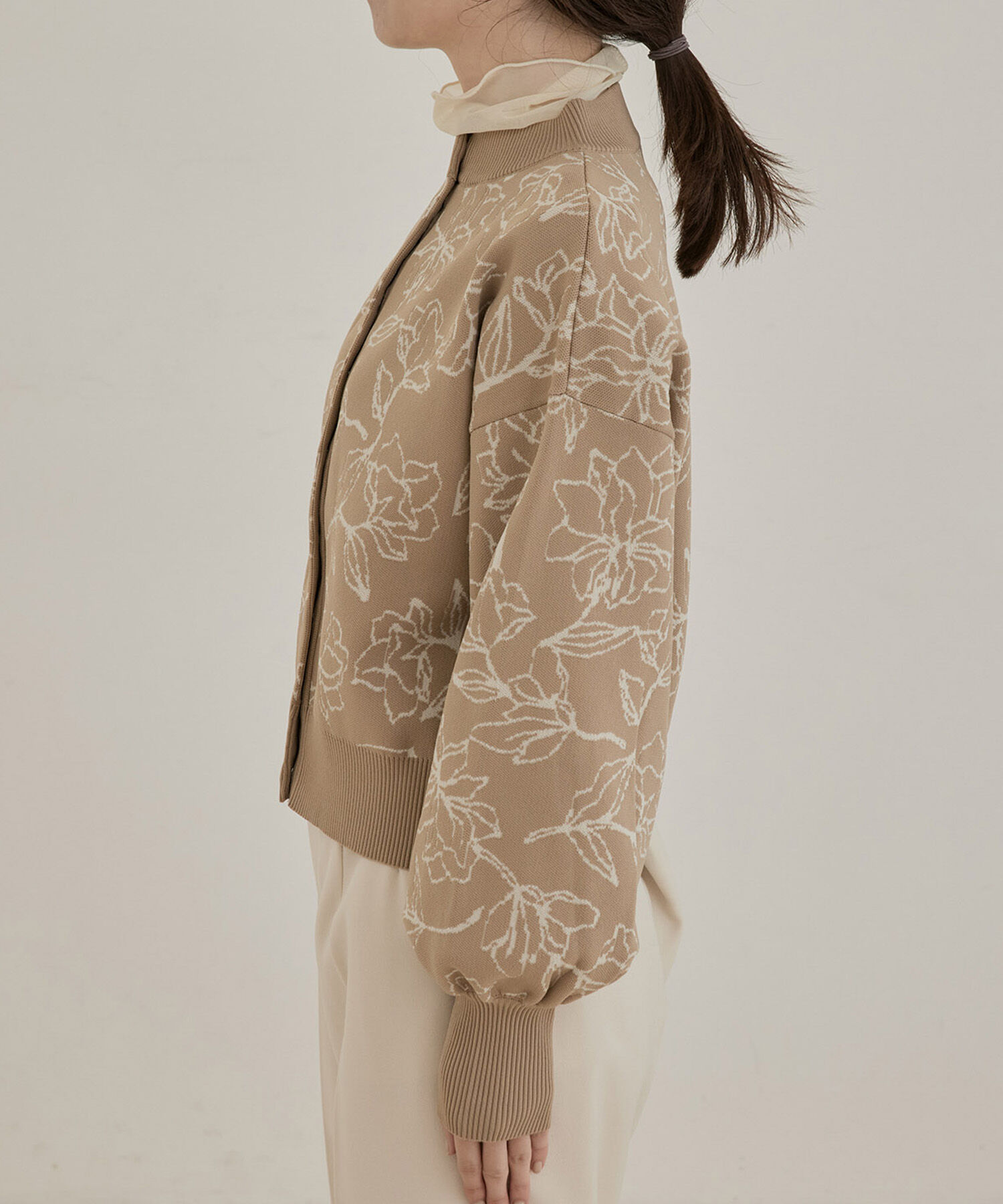 VIS「多釦ニットカラーカーディガン」|カーディガン|