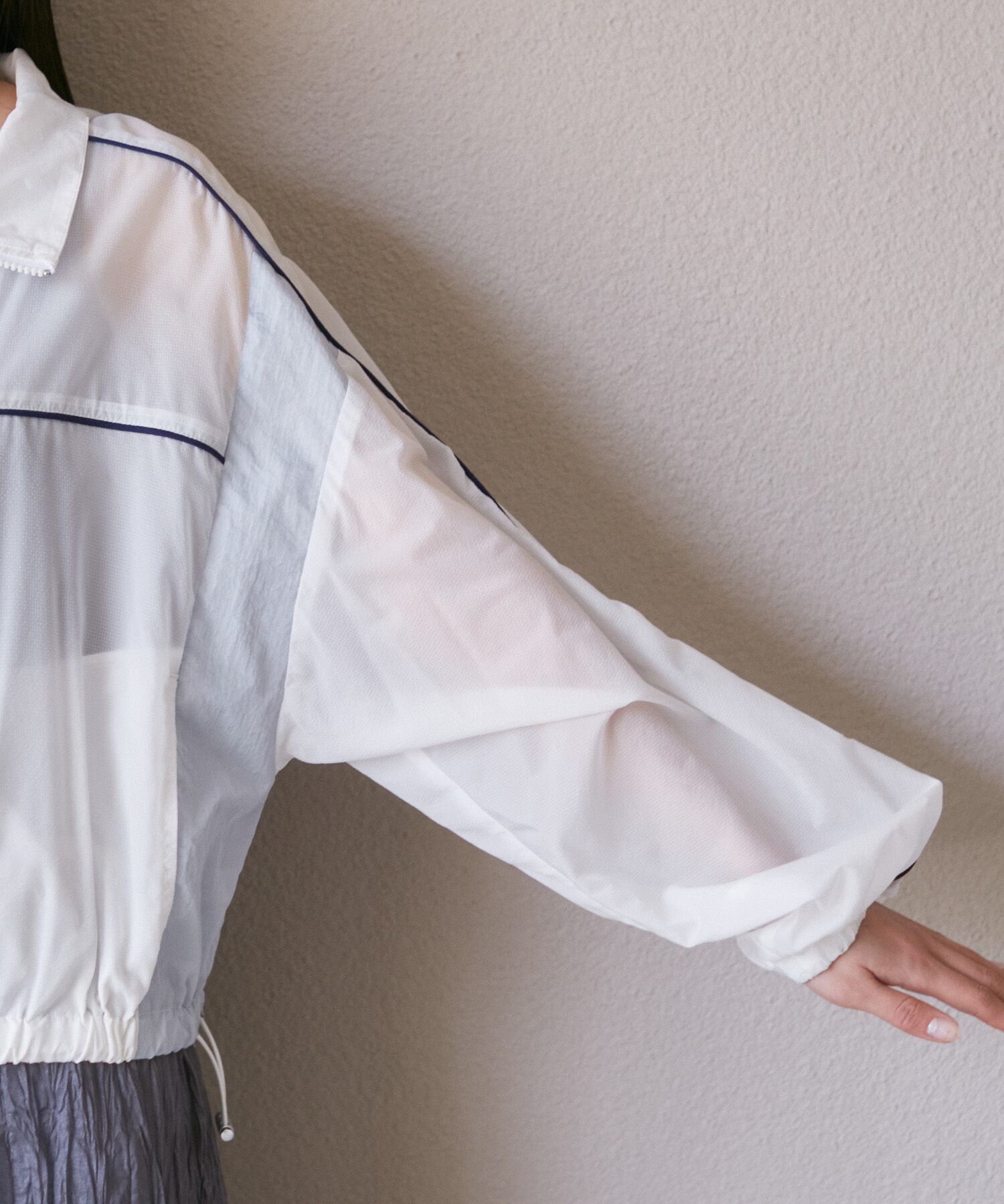 VIS「パイピングダブルジップシアートラックブルゾン」|ブルゾン・スタジャン|