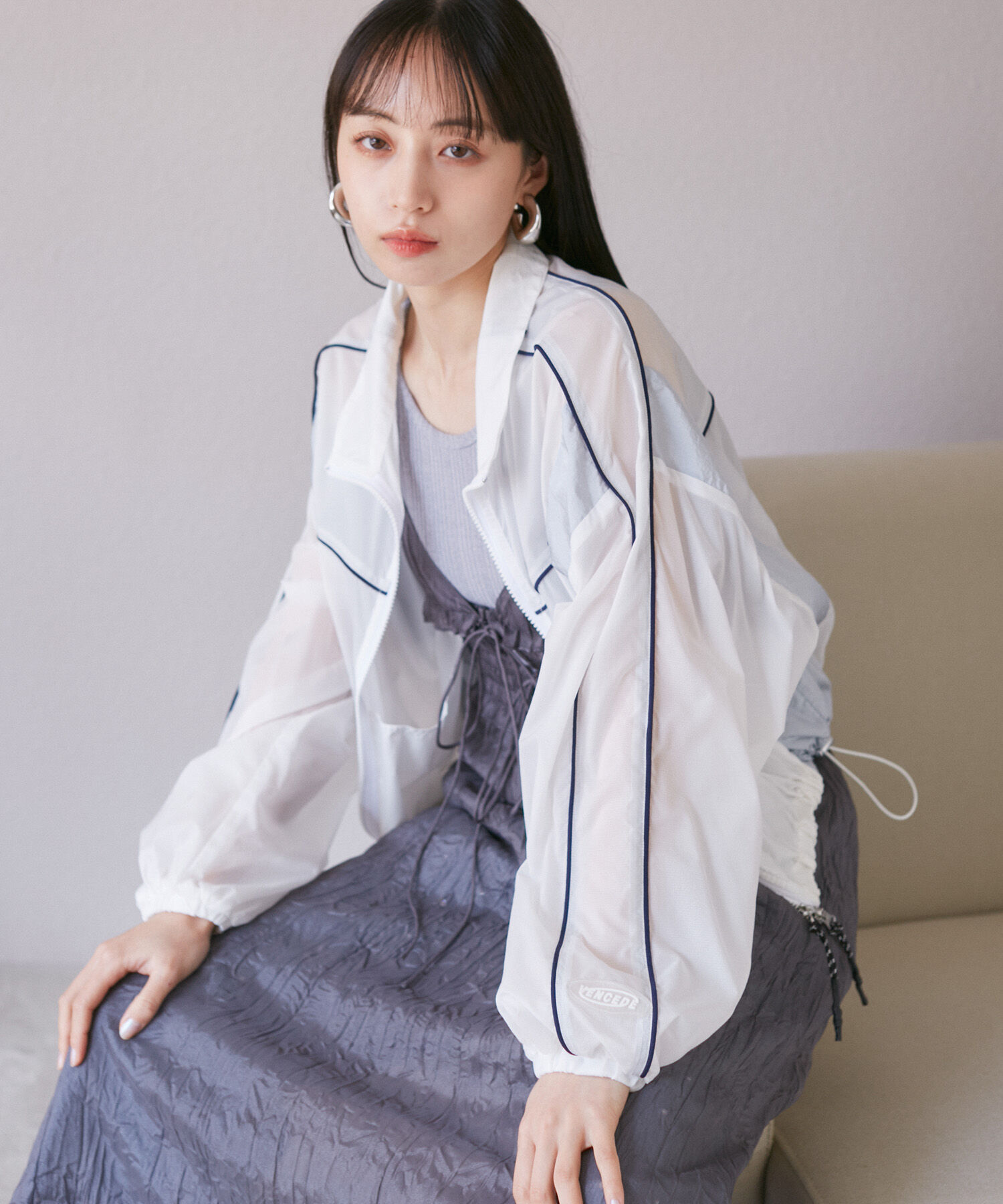 VIS「パイピングダブルジップシアートラックブルゾン」|ブルゾン・スタジャン|