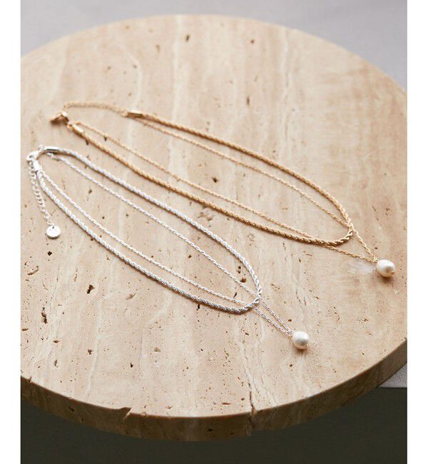 VIS「レイヤード淡水パールネックレス」|ネックレス|シルバー