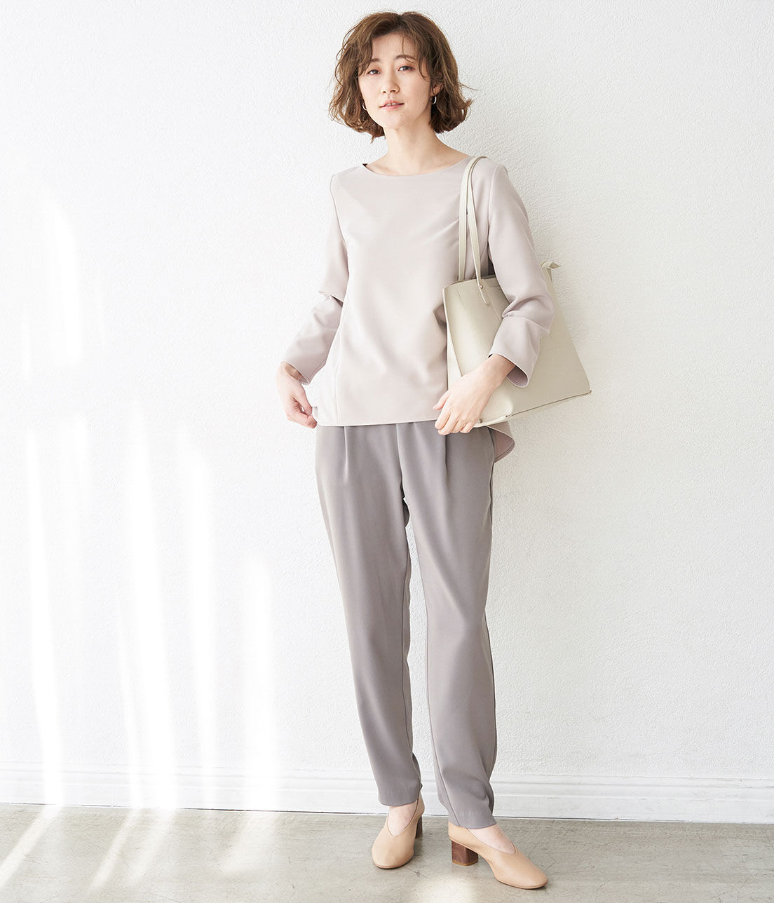 Rope&rsquo;Picnic「【360&deg;ウルトラストレッチ】ペプラムブラウス」|シャツ・ブラウス|