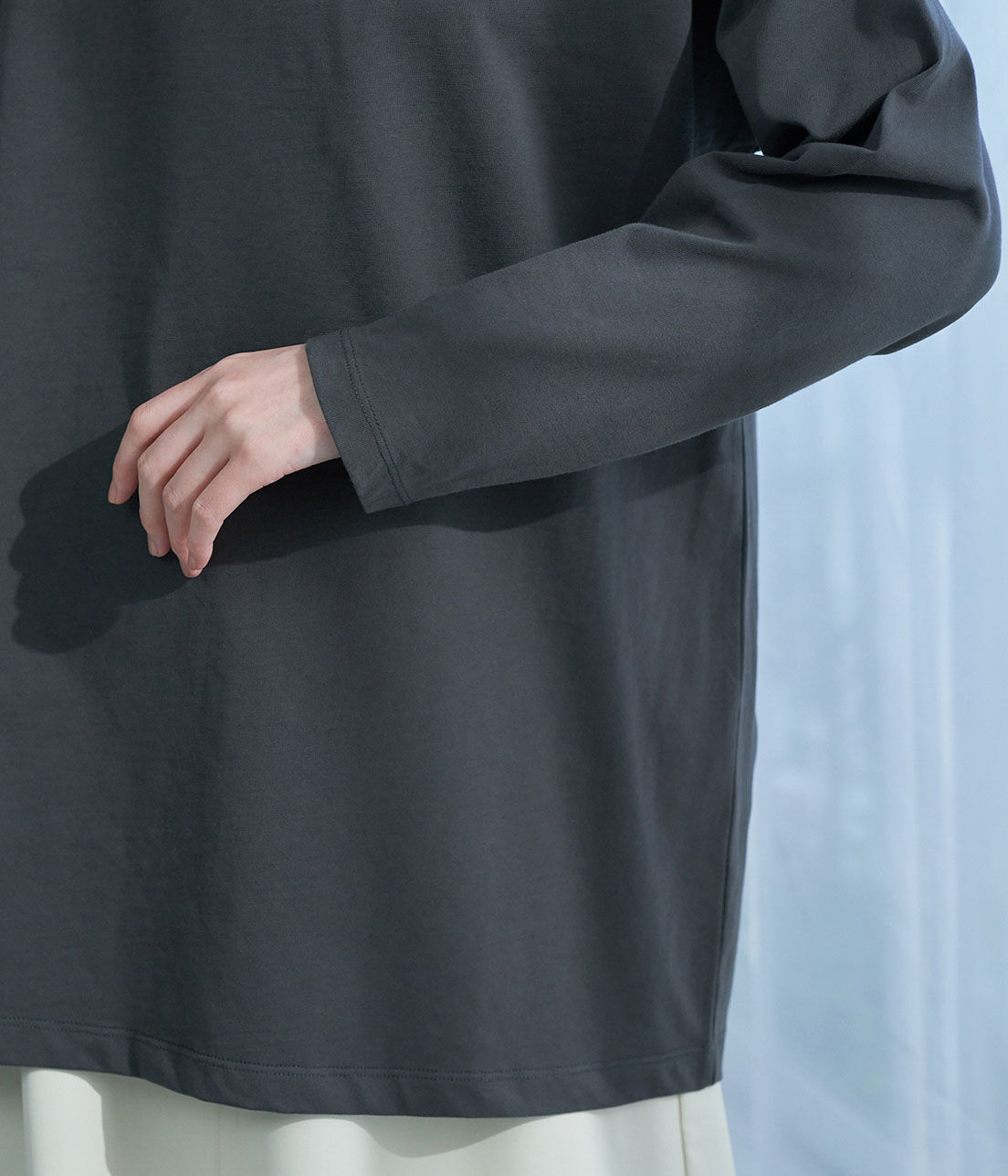 Rope&rsquo;Picnic「【ラク美Tee】【TRUE COTTON】バックスリットチュニック」|Tシャツ・カットソー|