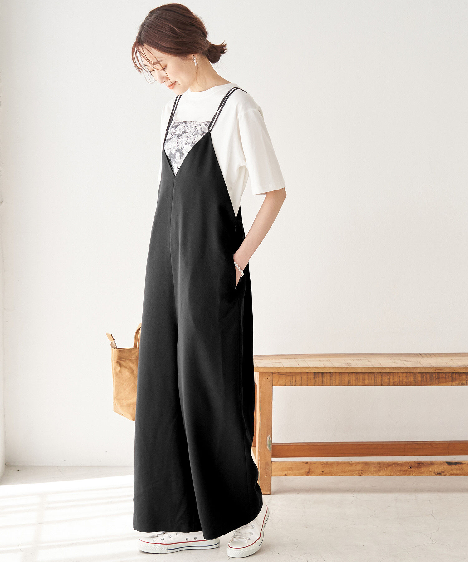 Rope&rsquo;Picnic「Wストラップオールインワン」|オールインワン|