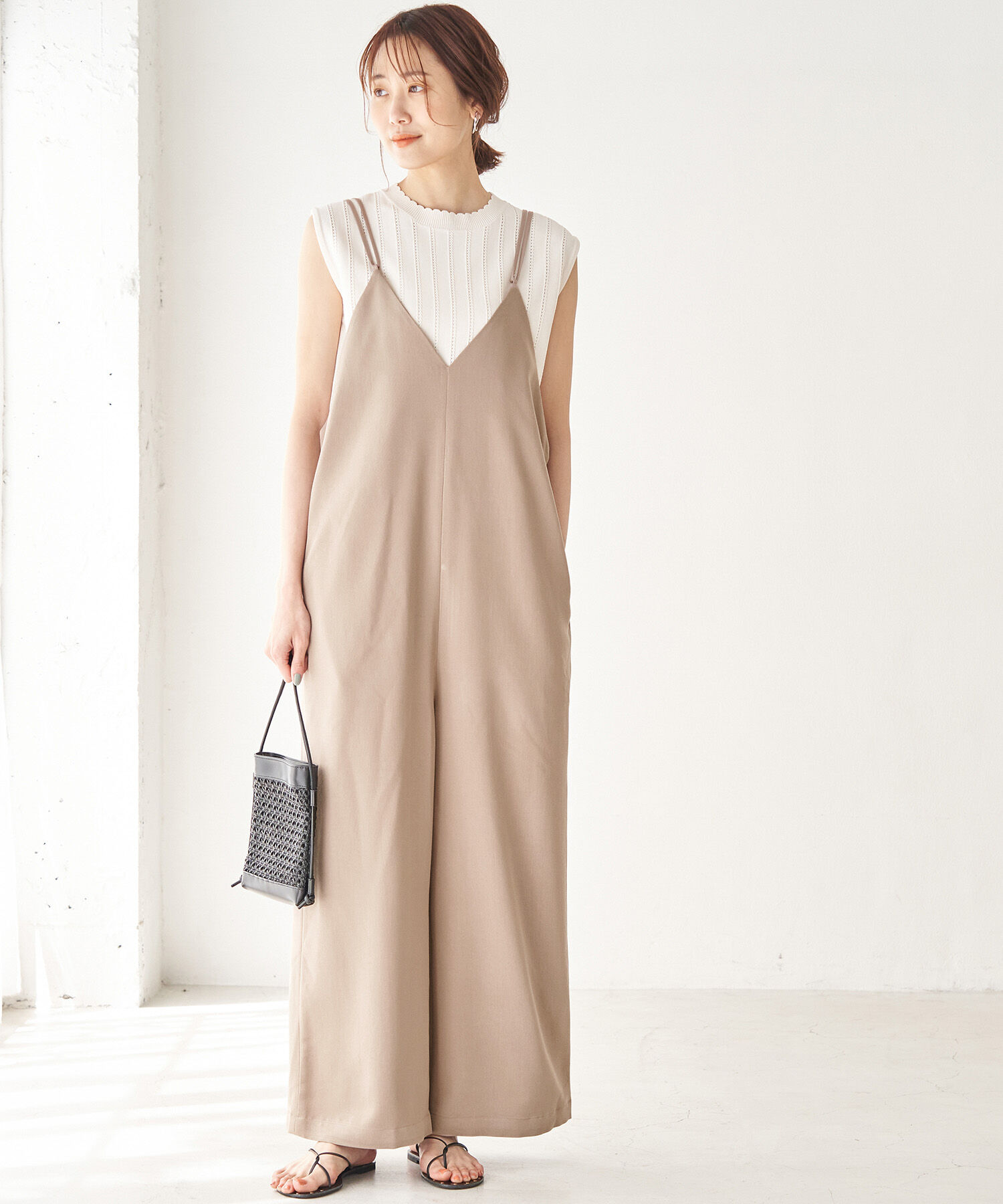 Rope&rsquo;Picnic「Wストラップオールインワン」|オールインワン|