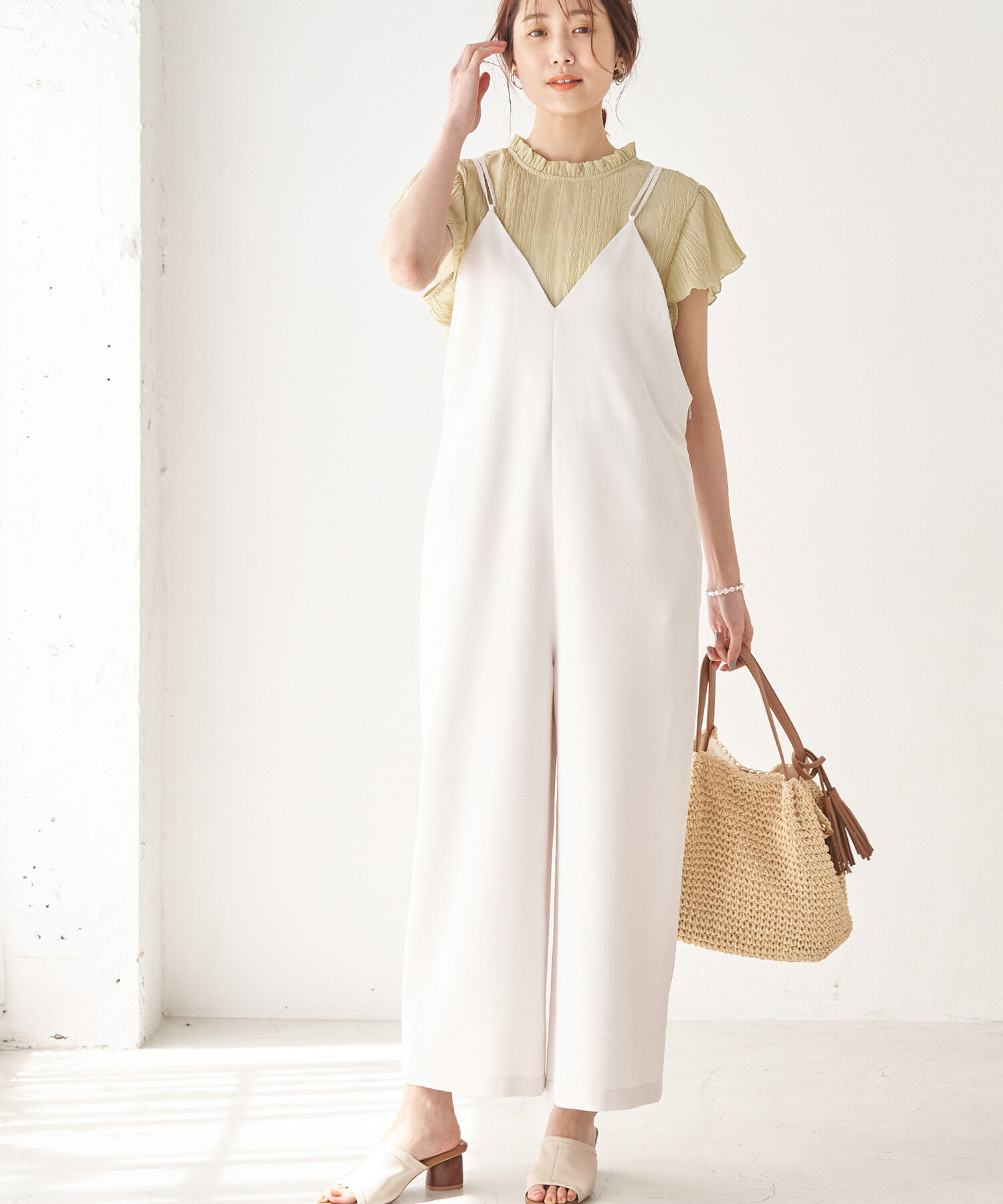 Rope&rsquo;Picnic「Wストラップオールインワン」|オールインワン|ベージュ系(29)