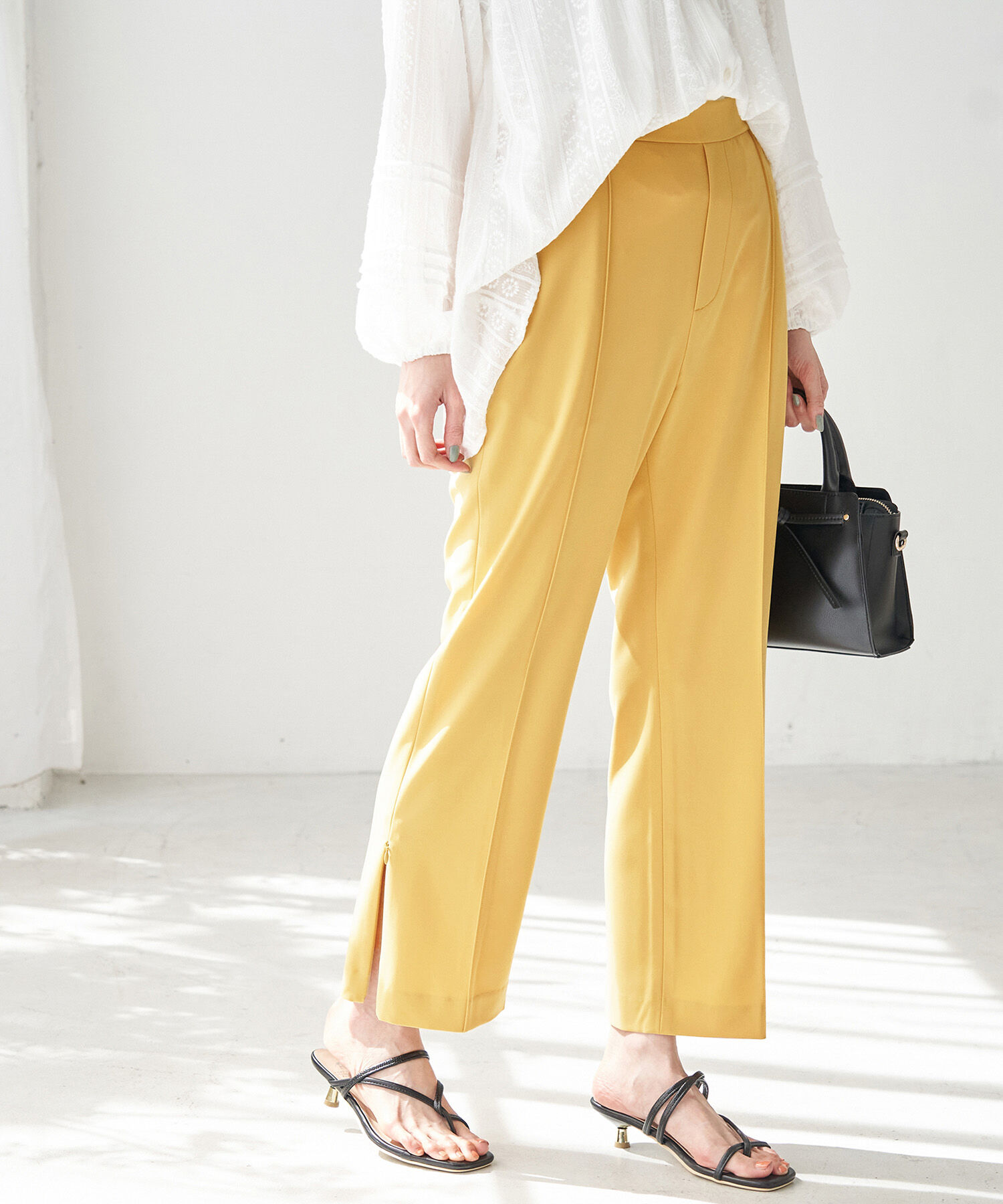 Rope&rsquo;Picnic「【ラク美】サイドジップピンタックパンツ」|その他|