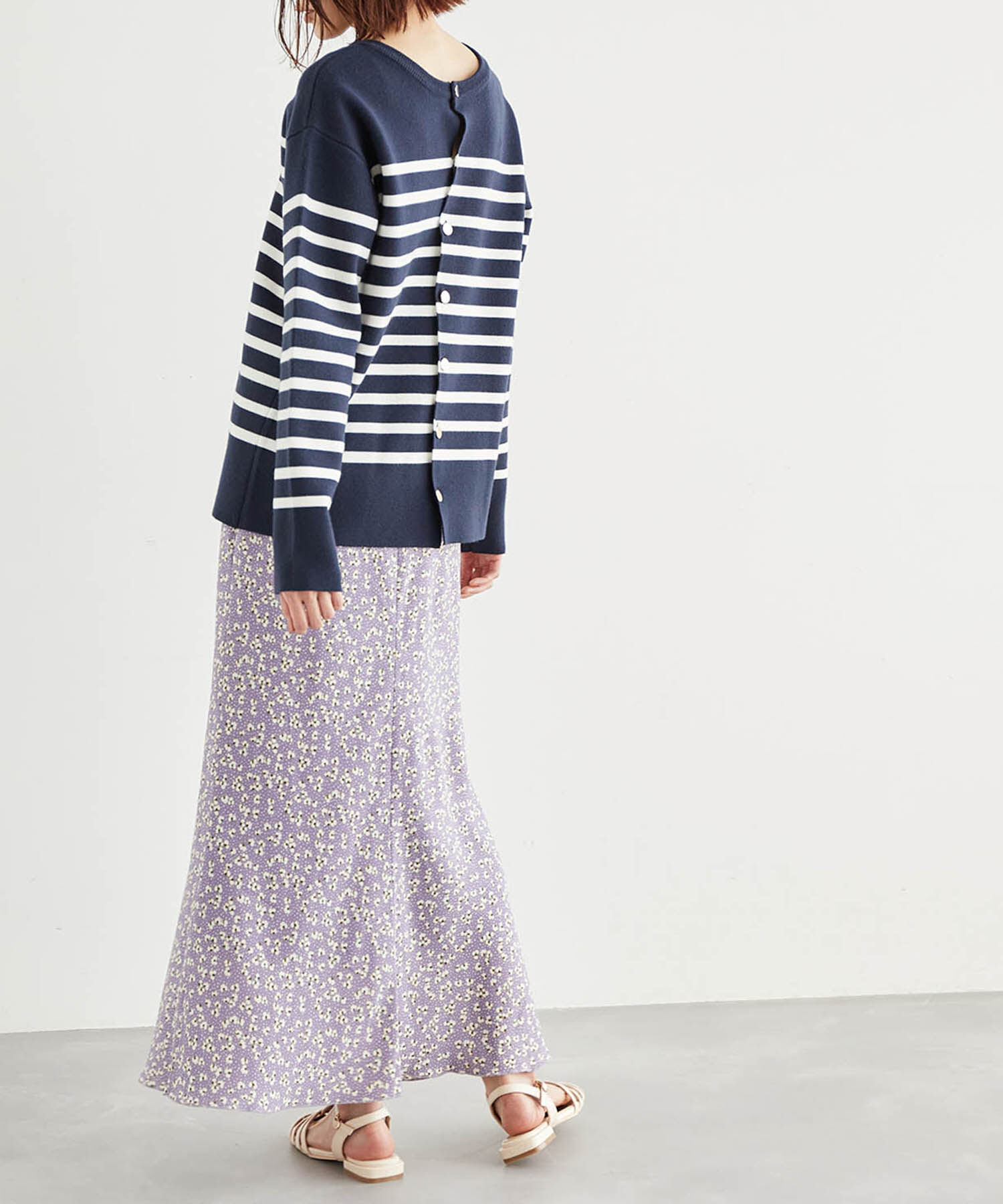 Rope&rsquo;Picnic「【着丈調節の出来る】フラワーマーメイドマキシスカート」|スカート|