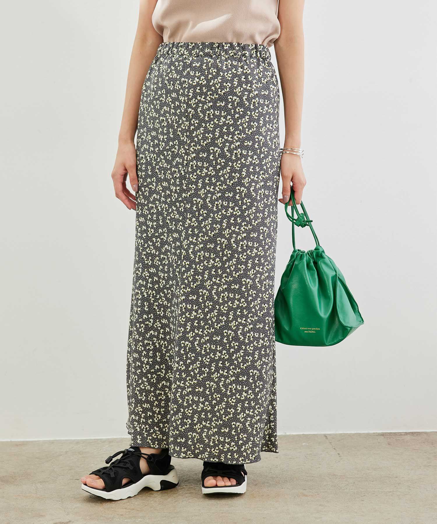 Rope&rsquo;Picnic「【着丈調節の出来る】フラワーマーメイドマキシスカート」|スカート|