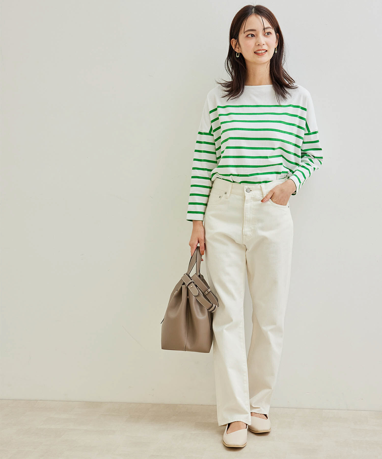 Rope&rsquo;Picnic「【TRUE COTTON】【リンクコーデ】ボーダープルオーバー」|Tシャツ・カットソー|