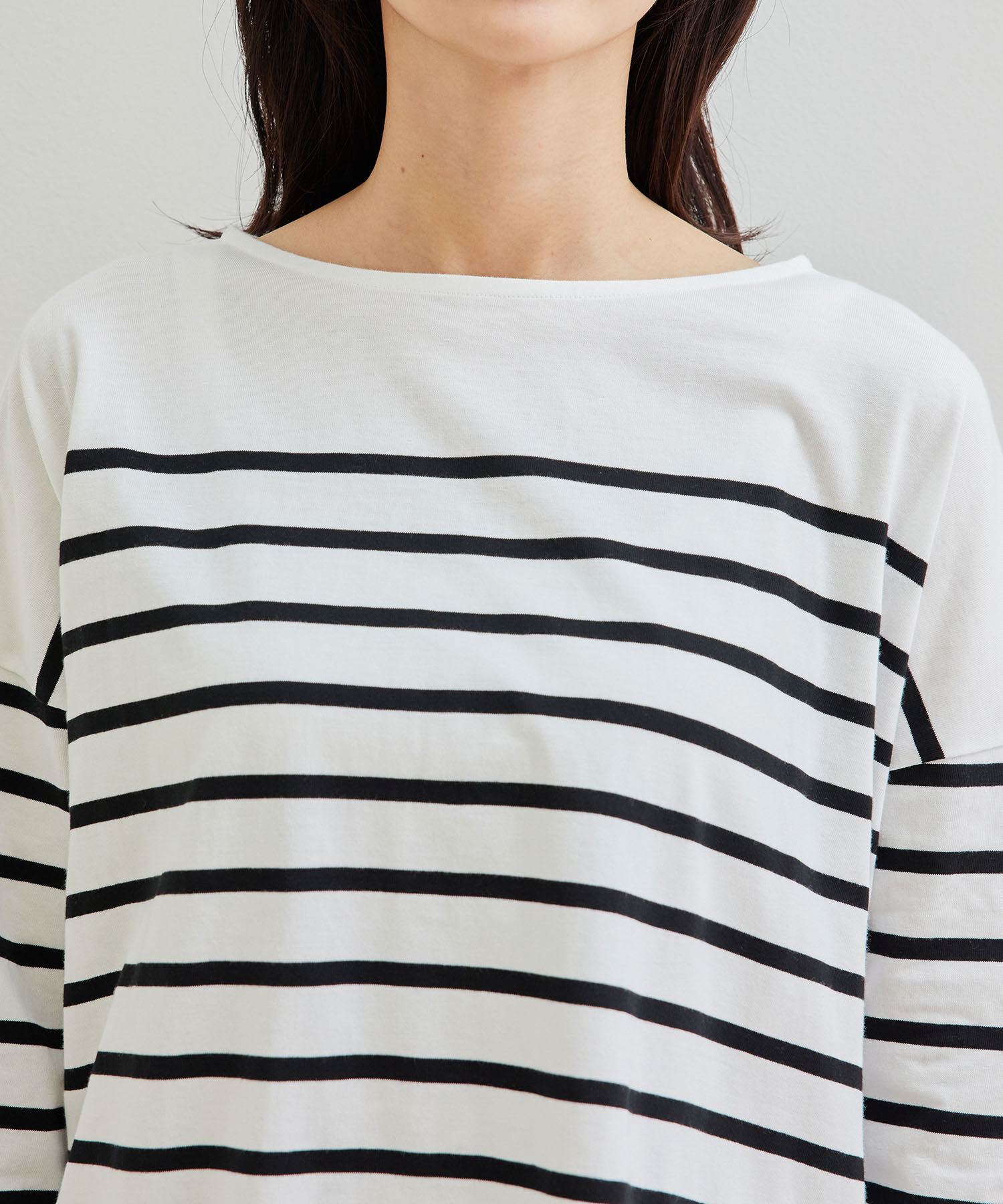 Rope&rsquo;Picnic「【TRUE COTTON】【リンクコーデ】ボーダープルオーバー」|Tシャツ・カットソー|