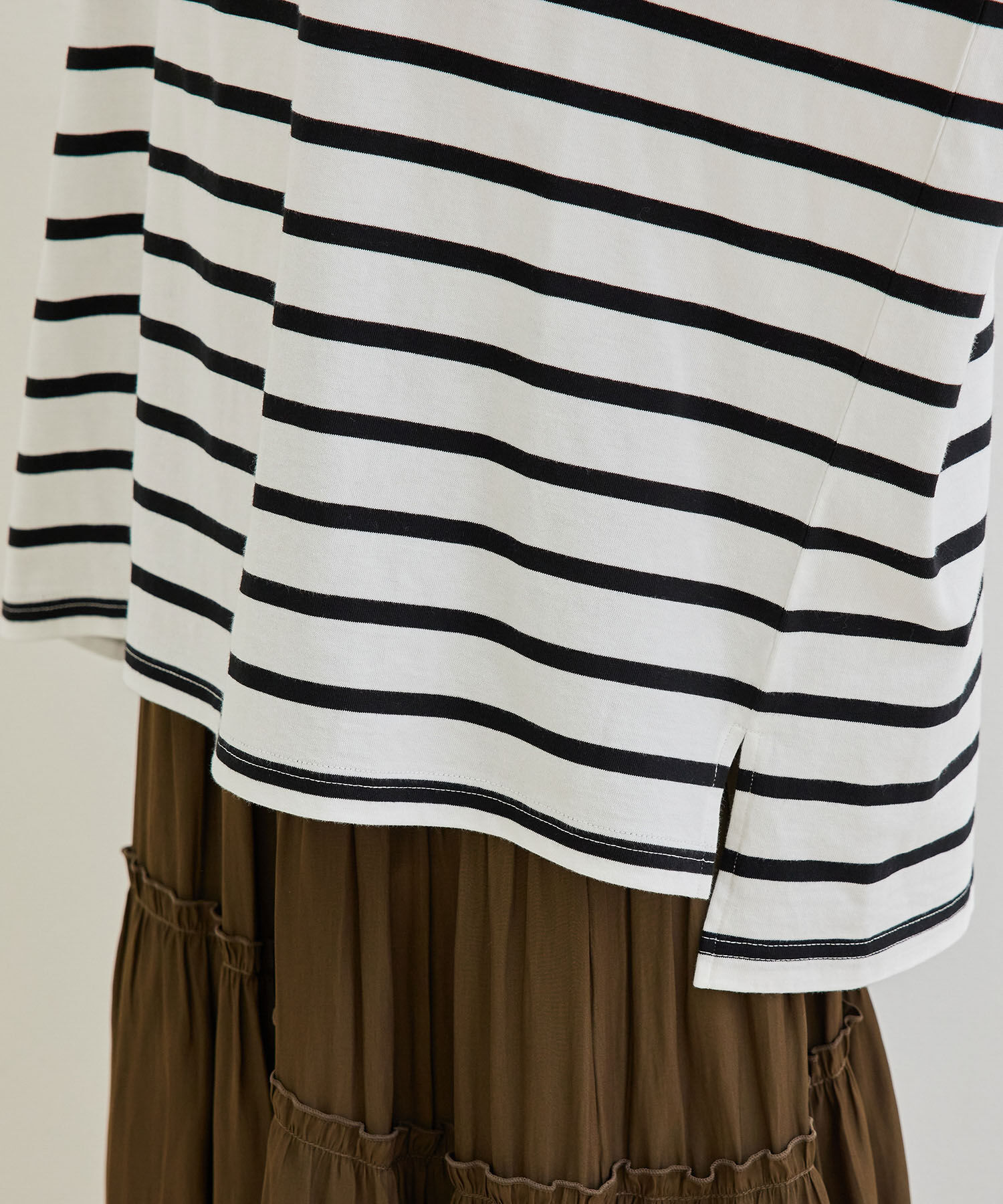 Rope&rsquo;Picnic「【TRUE COTTON】【リンクコーデ】ボーダープルオーバー」|Tシャツ・カットソー|