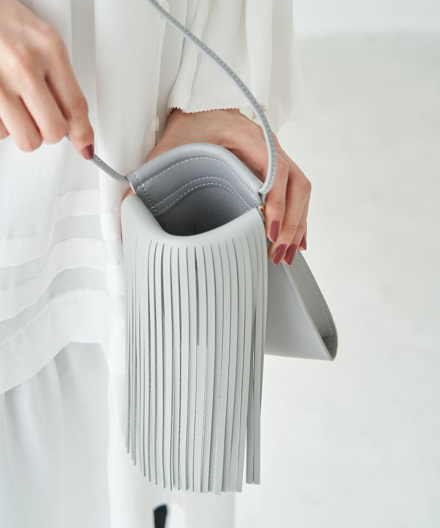 ROPE PICNIC PASSAGE「フリンジぱくぱく金具ミニショルダーバッグ」|ショルダー・メッセンジャー|