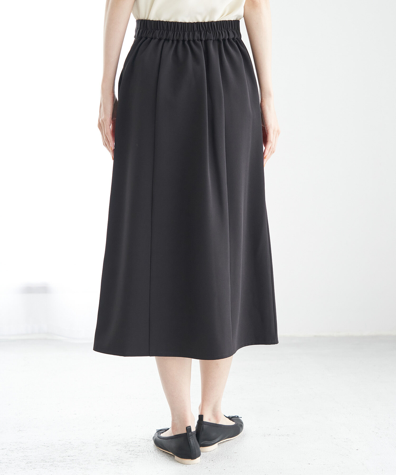 Rope&rsquo;Picnic「【WEB限定カラー:ピンク】ラク美/セミフレアスカート」|スカート|