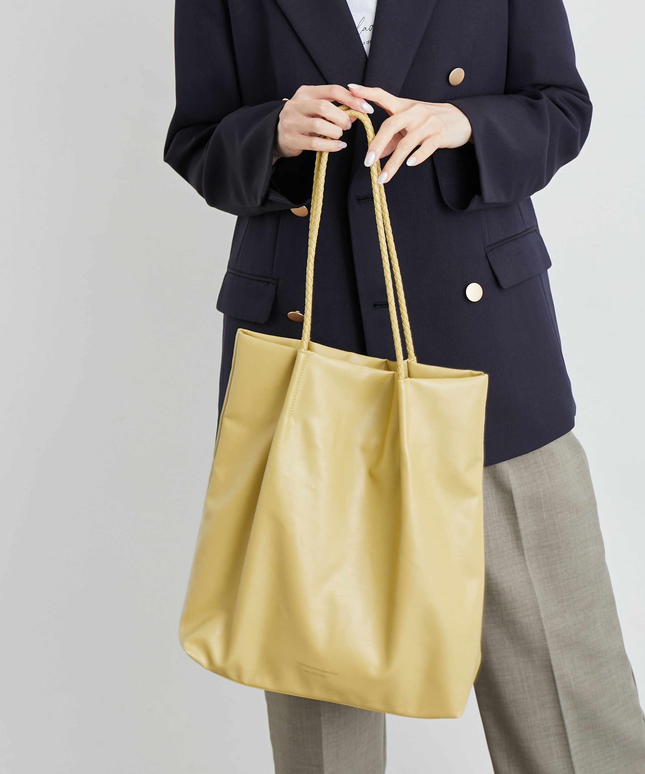 ROPE PICNIC PASSAGE「新色追加/洗えるメッシュハンドルA4トートバッグ」|トートバッグ|イエロー系(82)