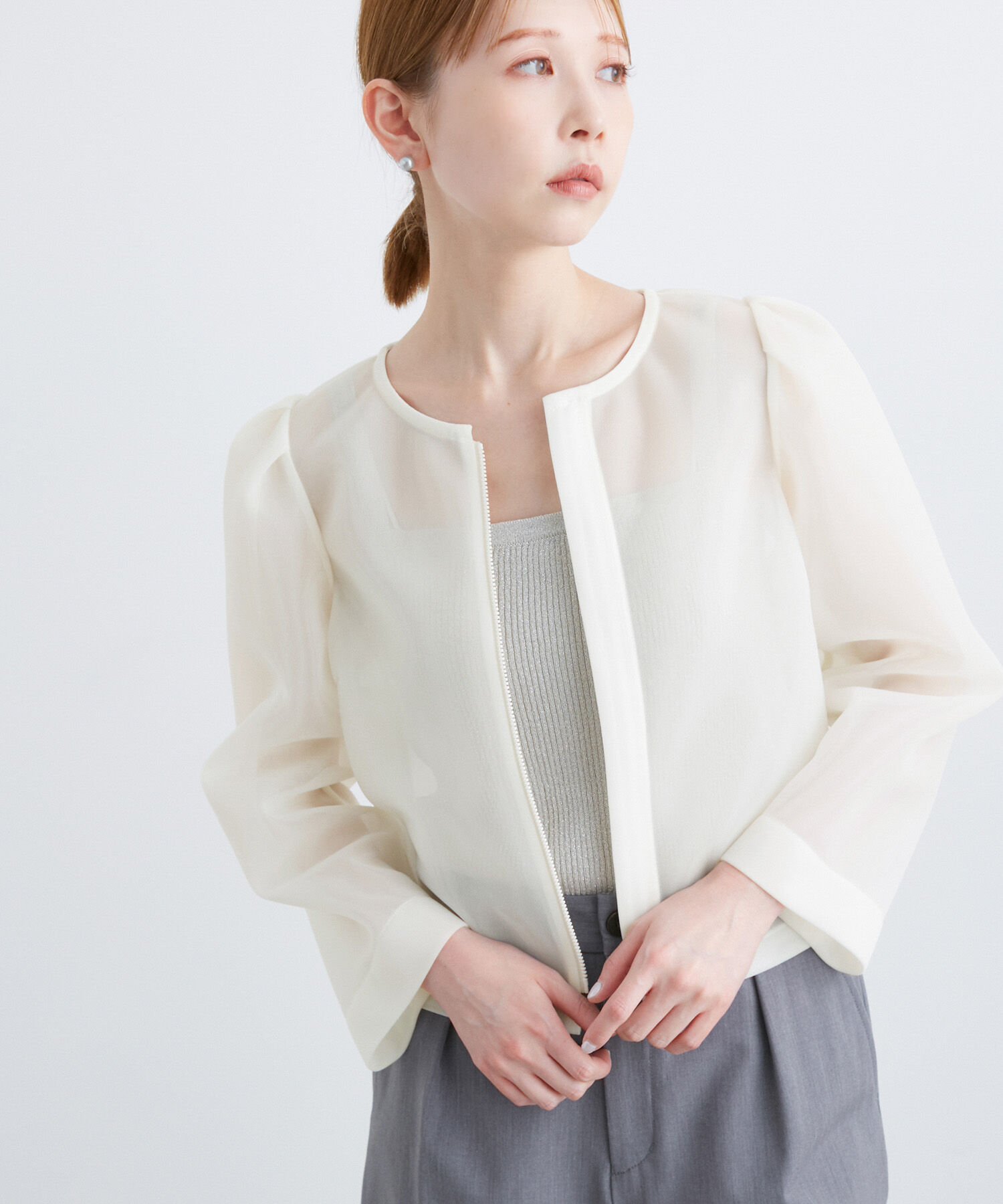 Rope&rsquo;Picnic「【emur/エミュール】 シアーカーディガン」|カーディガン|