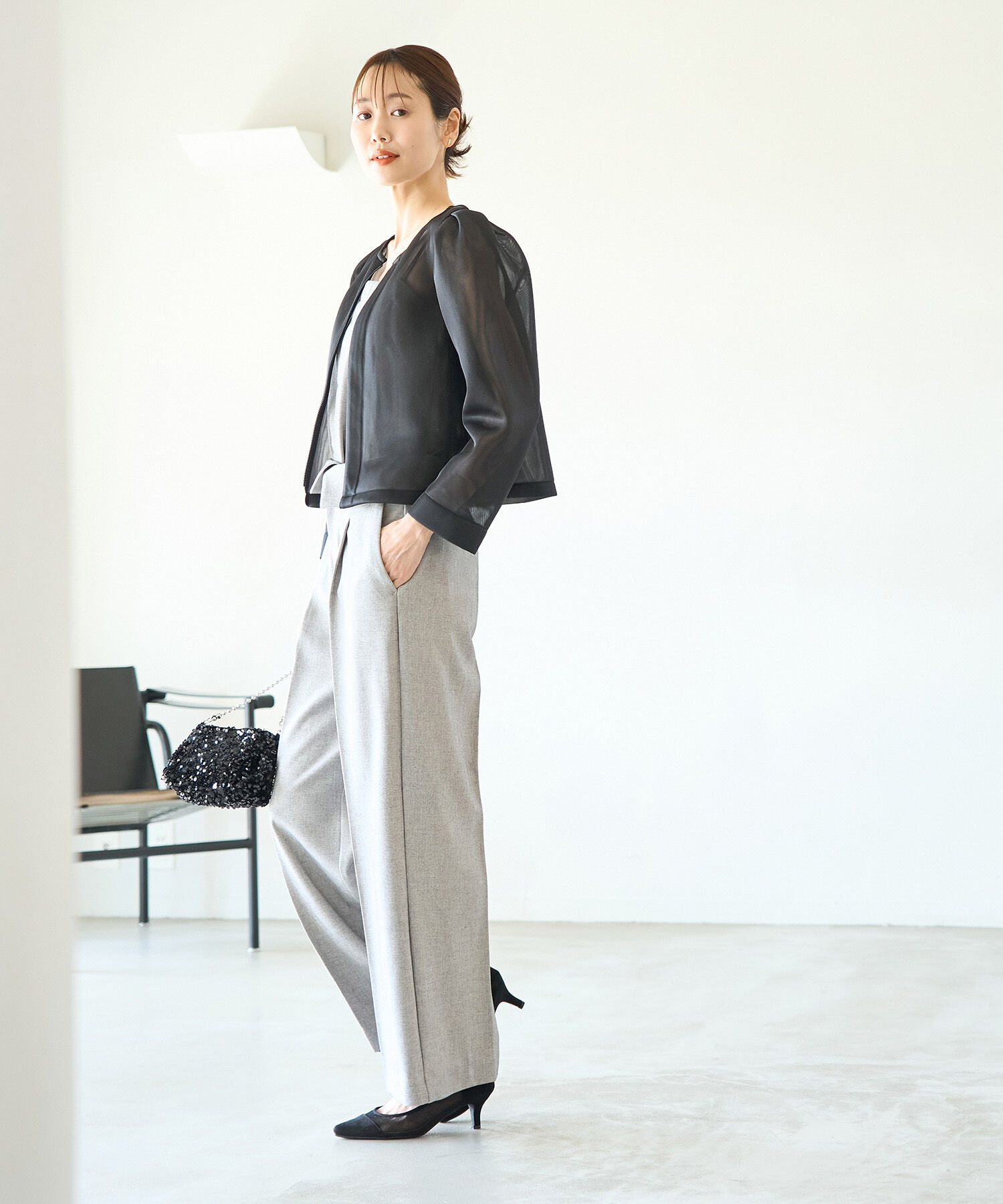 Rope&rsquo;Picnic「【emur/エミュール】 シアーカーディガン」|カーディガン|