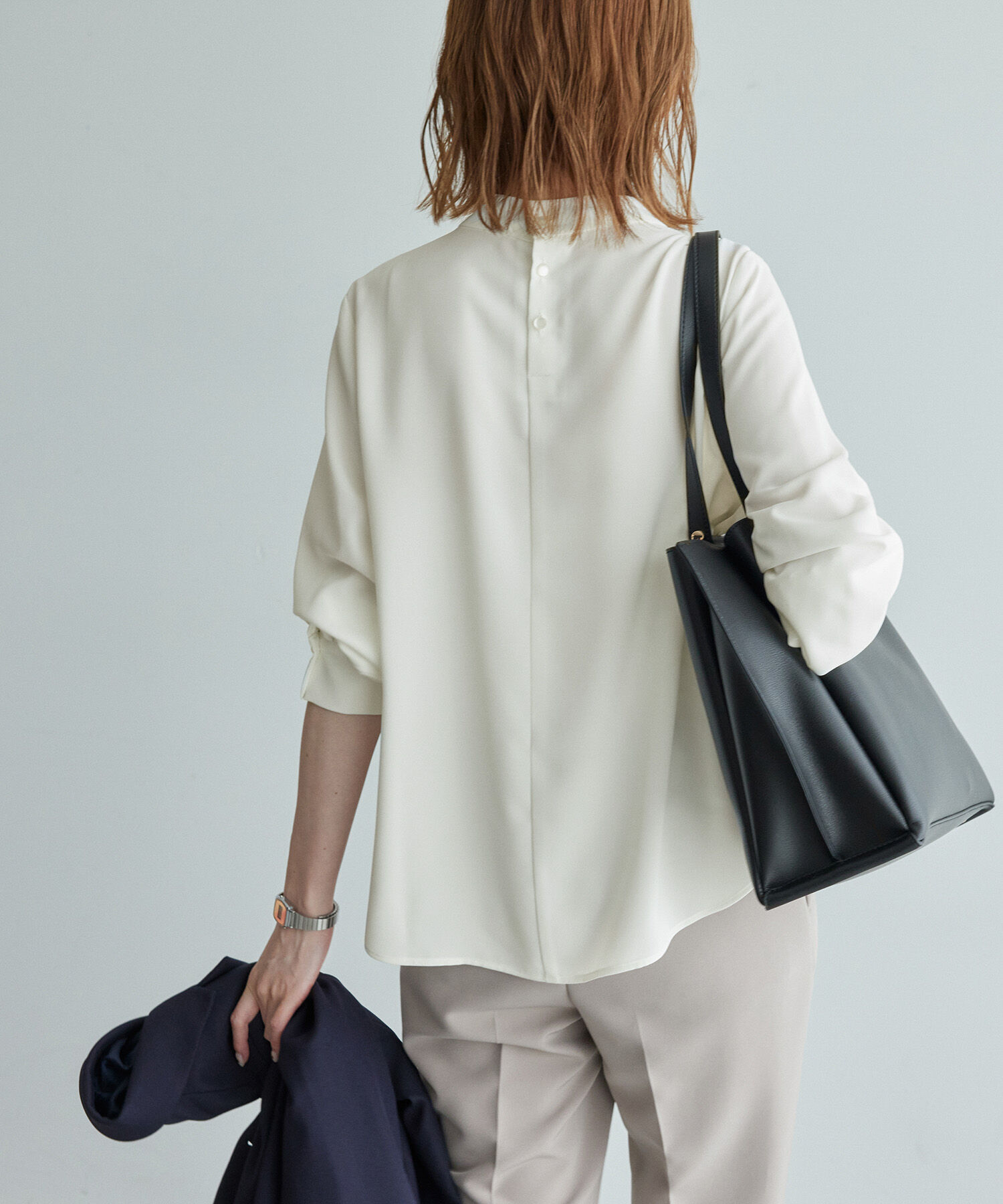 Rope&rsquo;Picnic「【2サイズ展開】リサイクルポリエステルフロントタックブラウス/リンクコーデ」|シャツ・ブラウス|