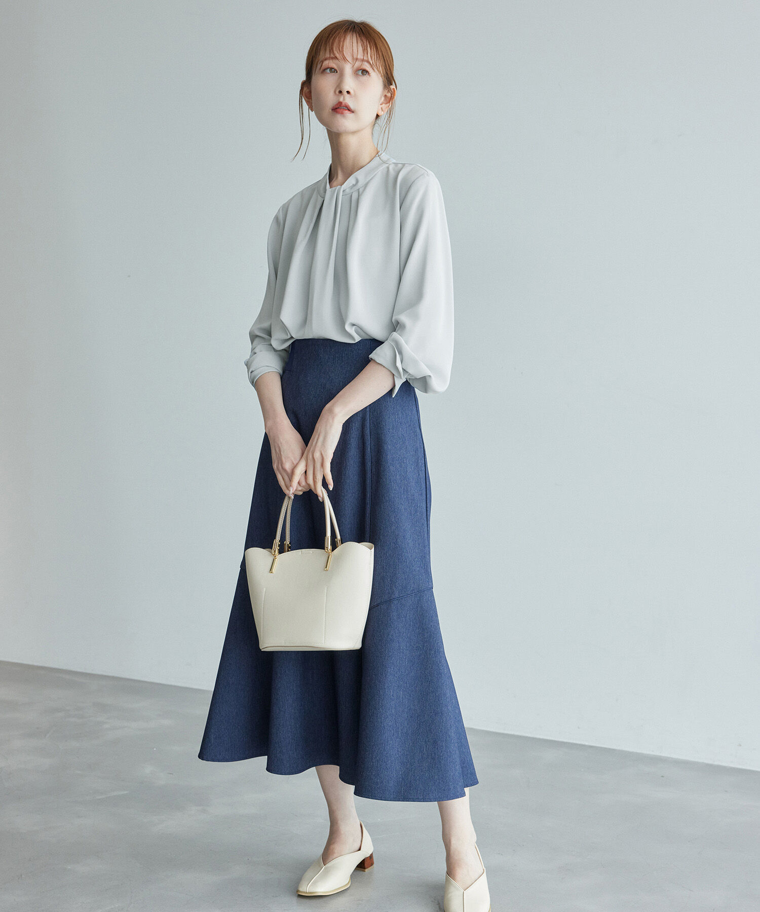 Rope&rsquo;Picnic「【2サイズ展開】リサイクルポリエステルフロントタックブラウス/リンクコーデ」|シャツ・ブラウス|