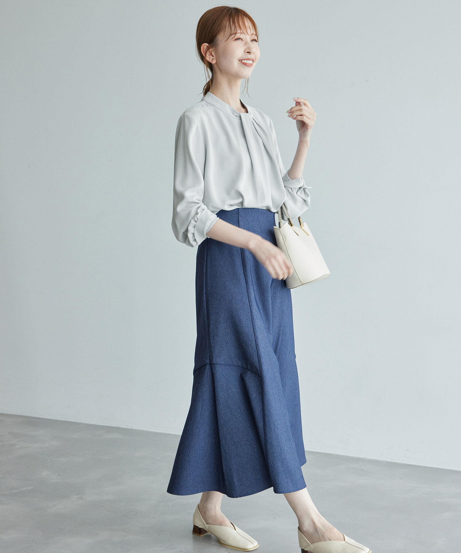 Rope&rsquo;Picnic「【2サイズ展開】リサイクルポリエステルフロントタックブラウス/リンクコーデ」|シャツ・ブラウス|