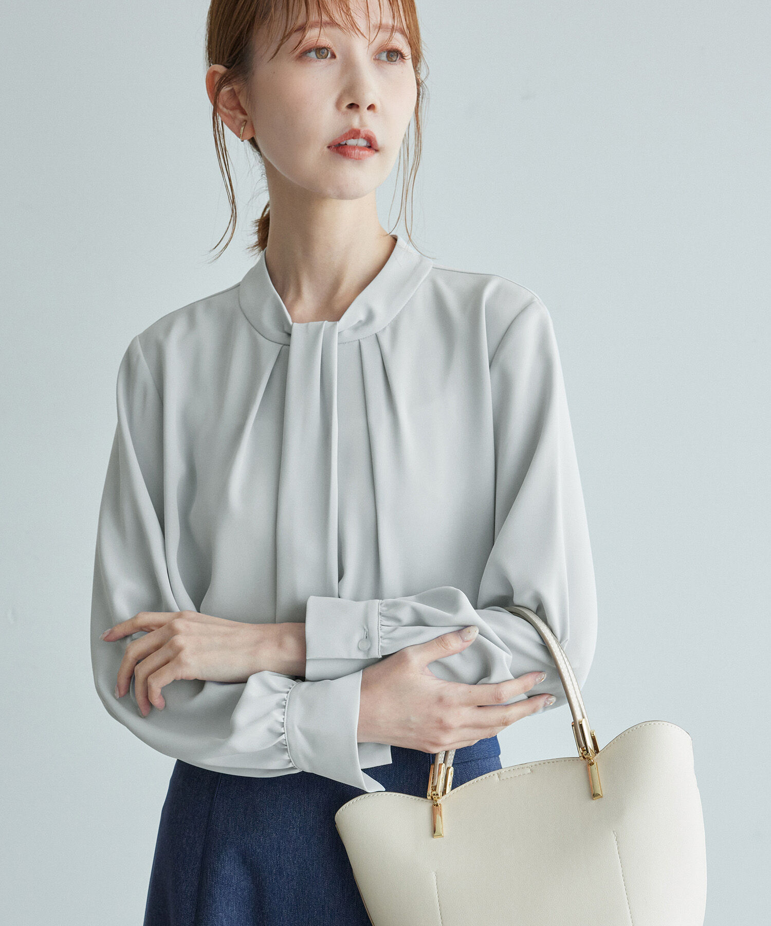 Rope&rsquo;Picnic「【2サイズ展開】リサイクルポリエステルフロントタックブラウス/リンクコーデ」|シャツ・ブラウス|