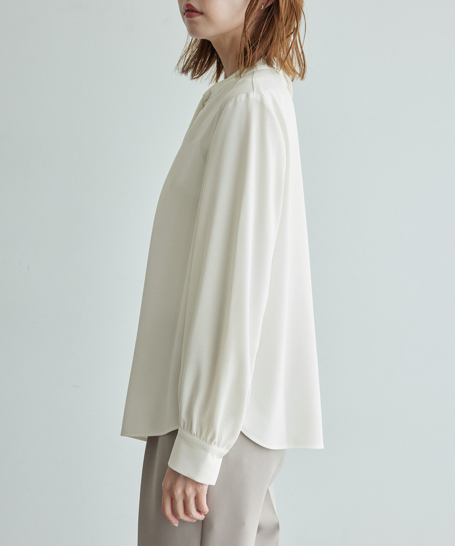 Rope&rsquo;Picnic「【2サイズ展開】リサイクルポリエステルフロントタックブラウス/リンクコーデ」|シャツ・ブラウス|