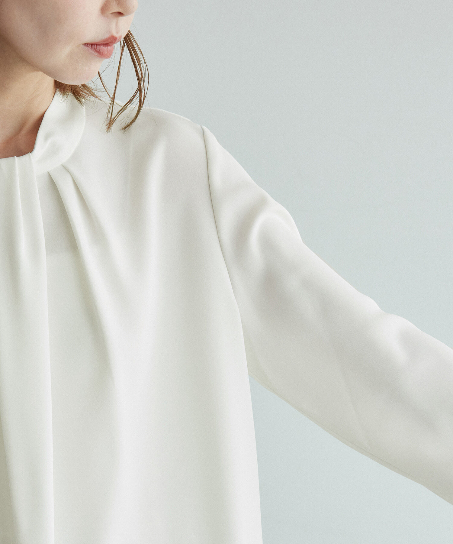 Rope&rsquo;Picnic「【2サイズ展開】リサイクルポリエステルフロントタックブラウス/リンクコーデ」|シャツ・ブラウス|