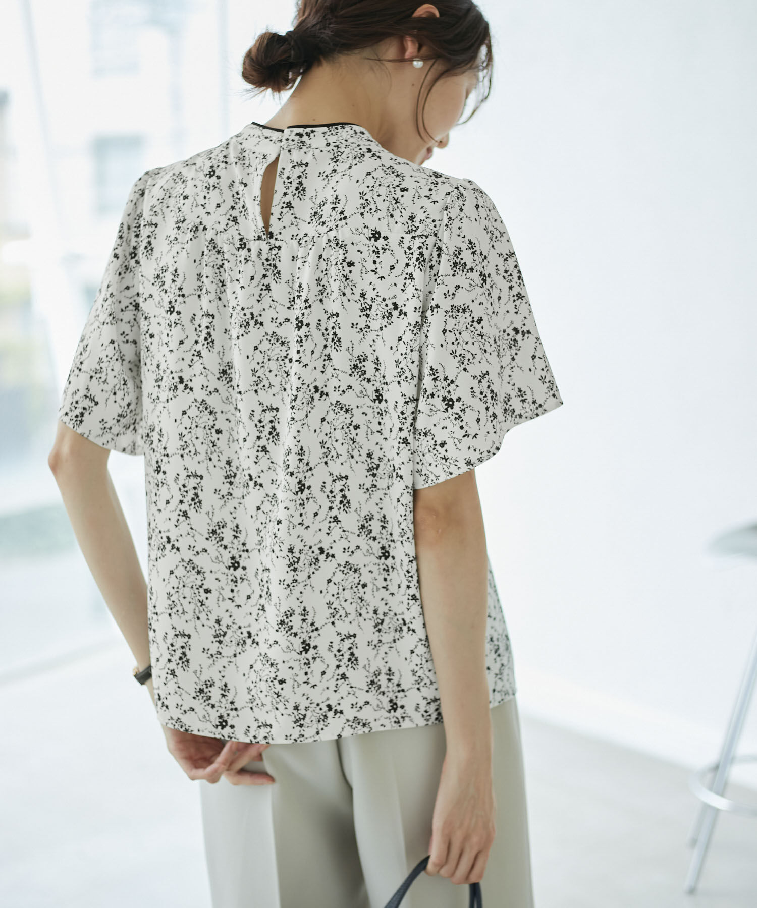 Rope&rsquo;Picnic「2WAY/さらさらボウタイハーフスリーブブラウス」|シャツ・ブラウス|