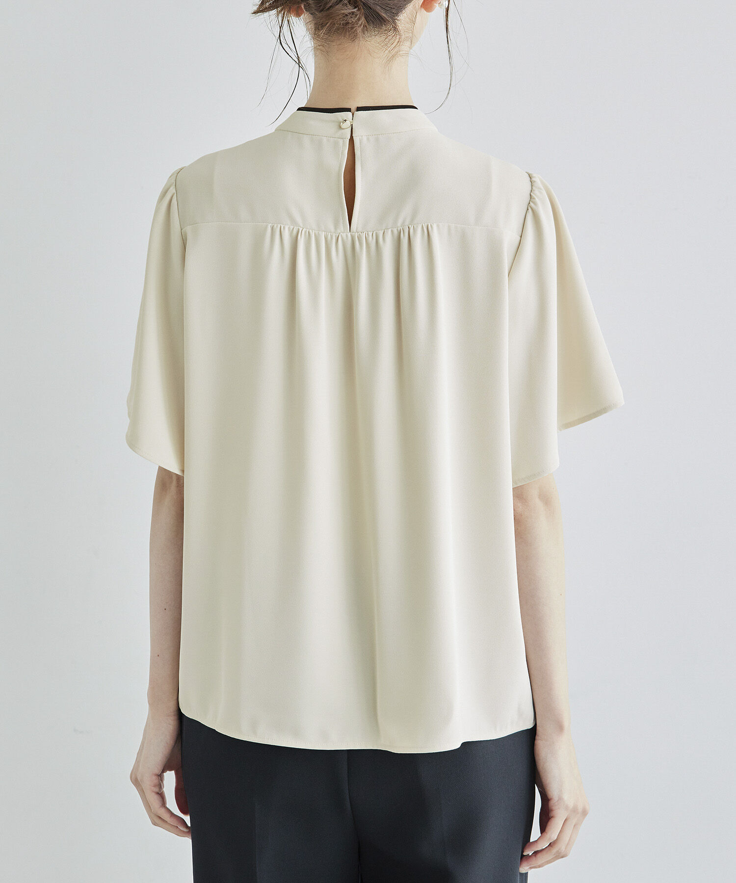 Rope&rsquo;Picnic「2WAY/さらさらボウタイハーフスリーブブラウス」|シャツ・ブラウス|