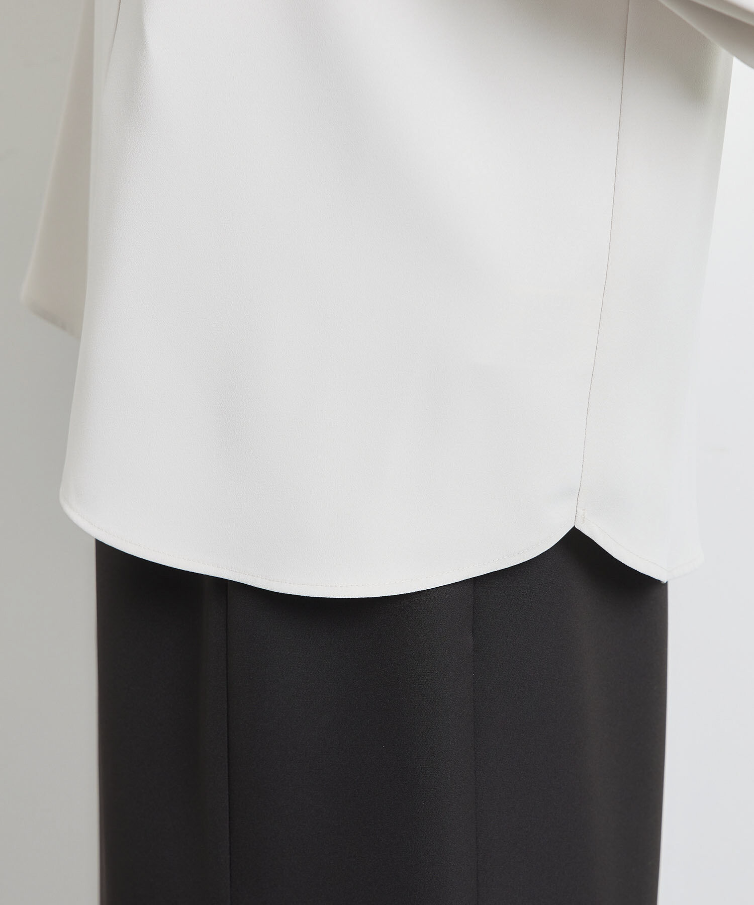 Rope&rsquo;Picnic「【WEB限定40サイズ】ジョーゼット配色ボウタイ風ブラウス」|シャツ・ブラウス|