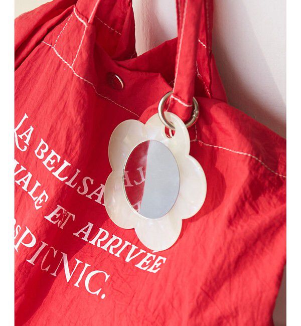 ROPE PICNIC PASSAGE「フラワーミラーキーホルダー」|チャーム・キーホルダー|ホワイト系(11)