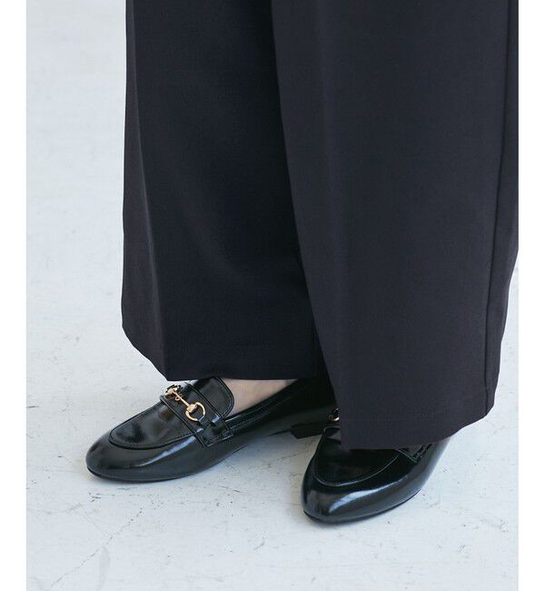 Rope&rsquo;Picnic「レディハンサムシリーズ ウールライクウエストタックセミワイドパンツ/セットアップ対応」|スラックス|