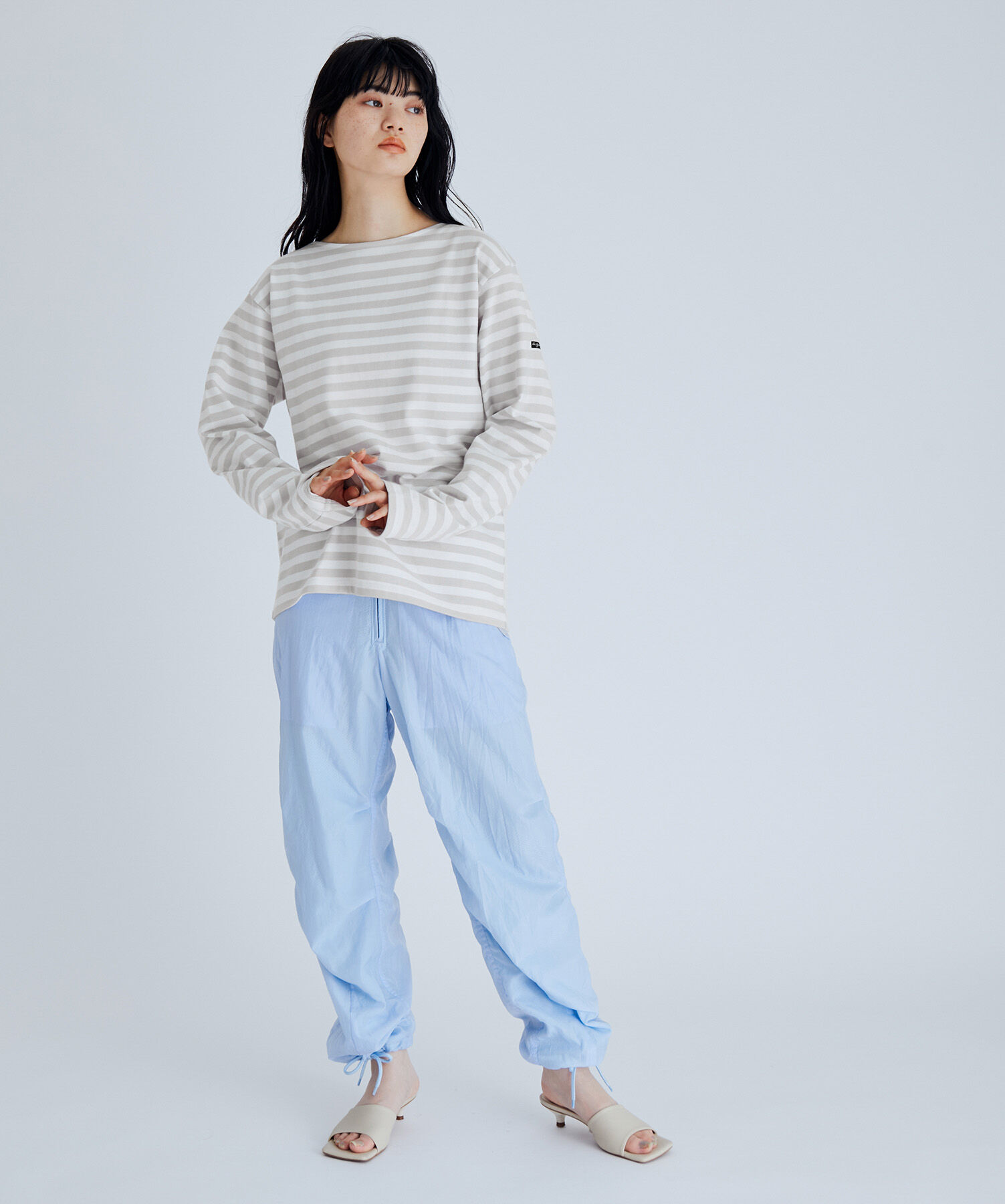 ADAM ET ROPE'「【agnes b. pour ADAM ET ROPE'】ロングスリーブボーダーＴシャツ」|Tシャツ・カットソー|