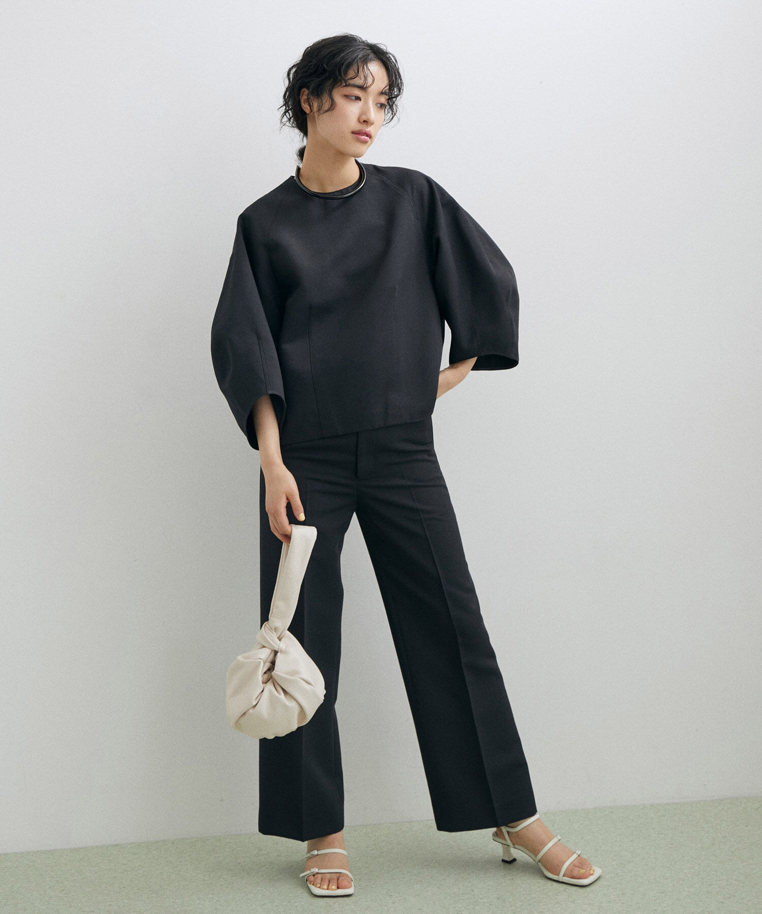 ADAM ET ROPE'「【サステナブル】ワイドスラックス」|スラックス|