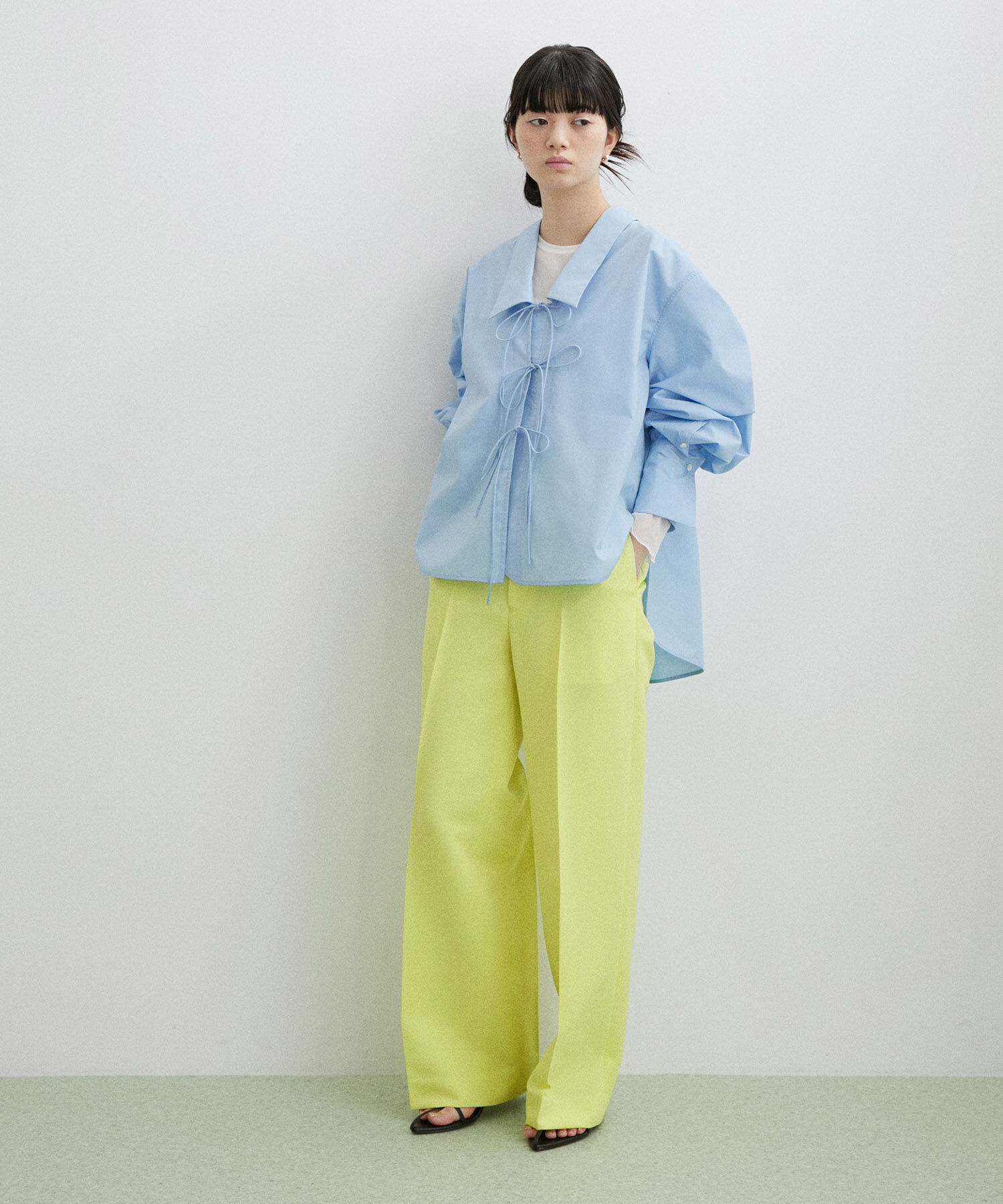 ADAM ET ROPE'「【サステナブル】ワイドスラックス」|スラックス|