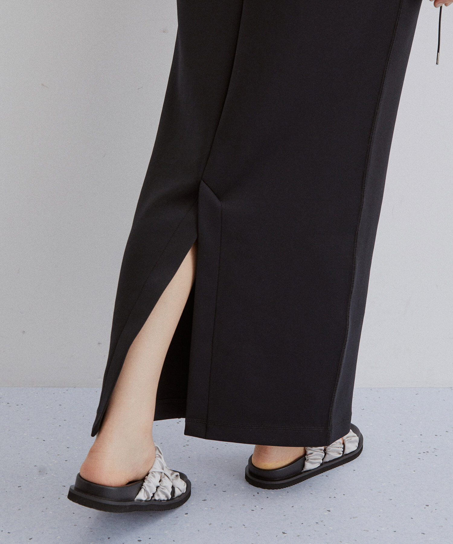 ADAM ET ROPE'「ハーフスリーブドロストワンピース」|ワンピース|