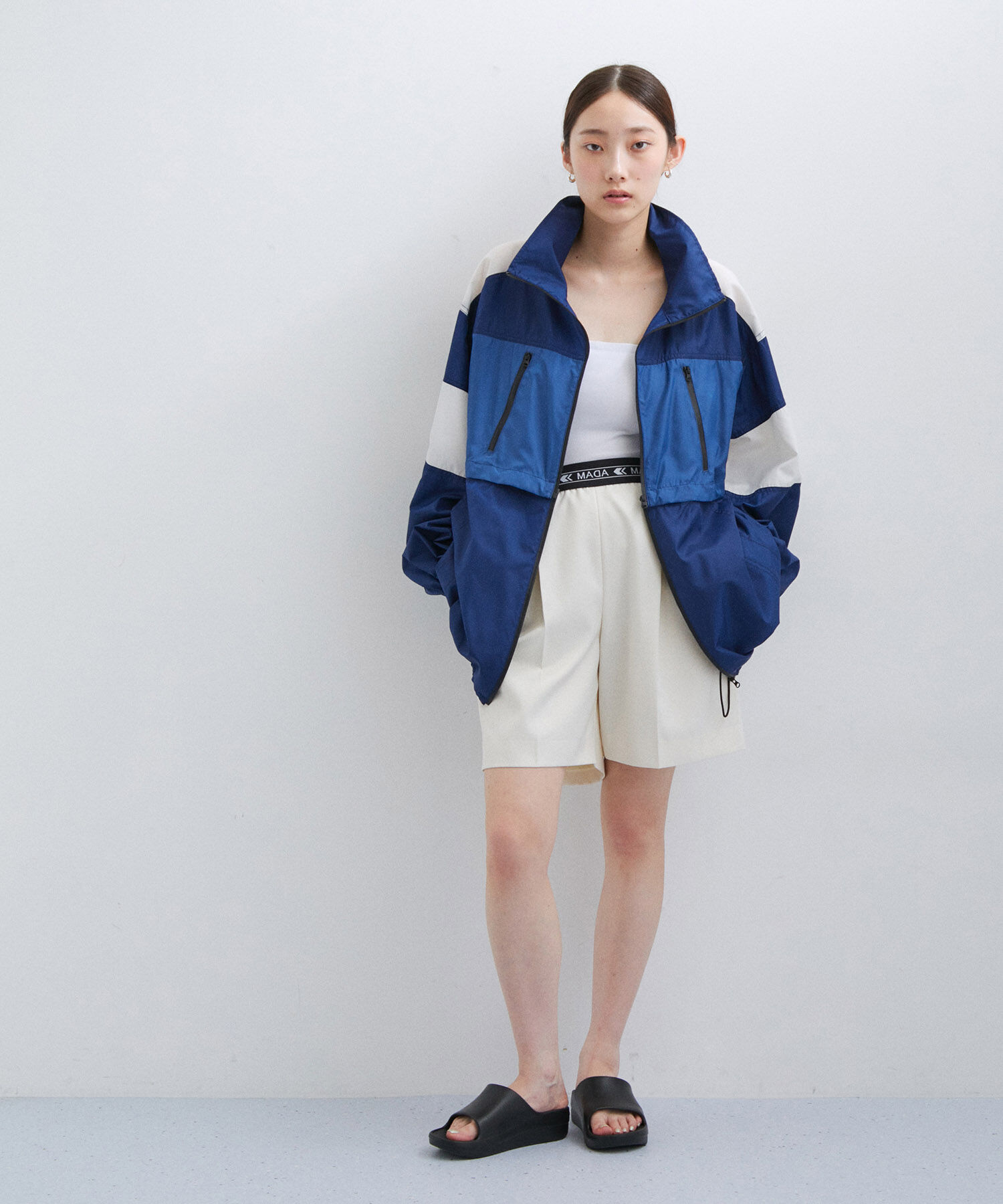 ADAM ET ROPE'「【サステナブル】ウエストロゴサテンショートパンツ」|その他|