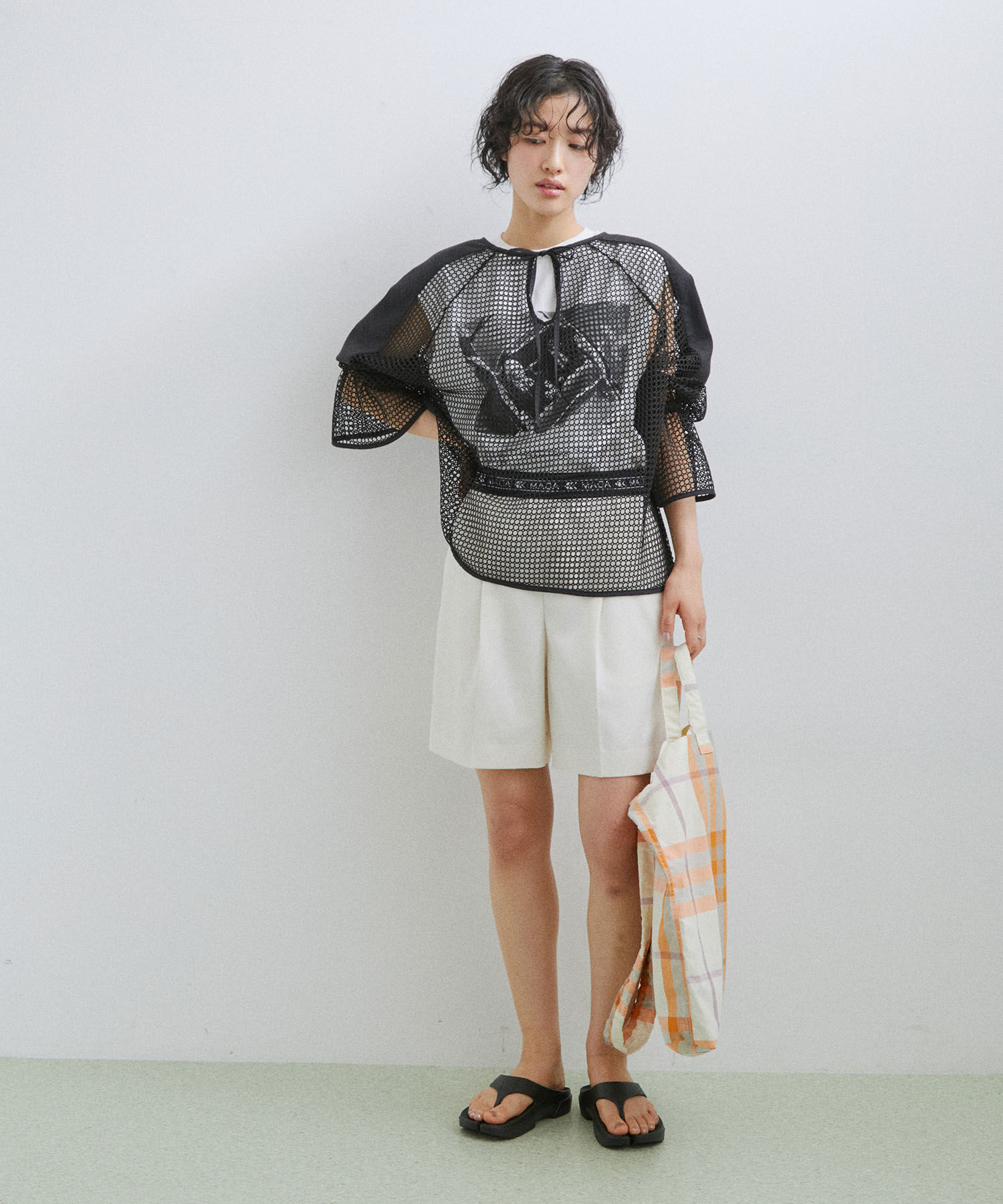 ADAM ET ROPE'「【サステナブル】ウエストロゴサテンショートパンツ」|その他|