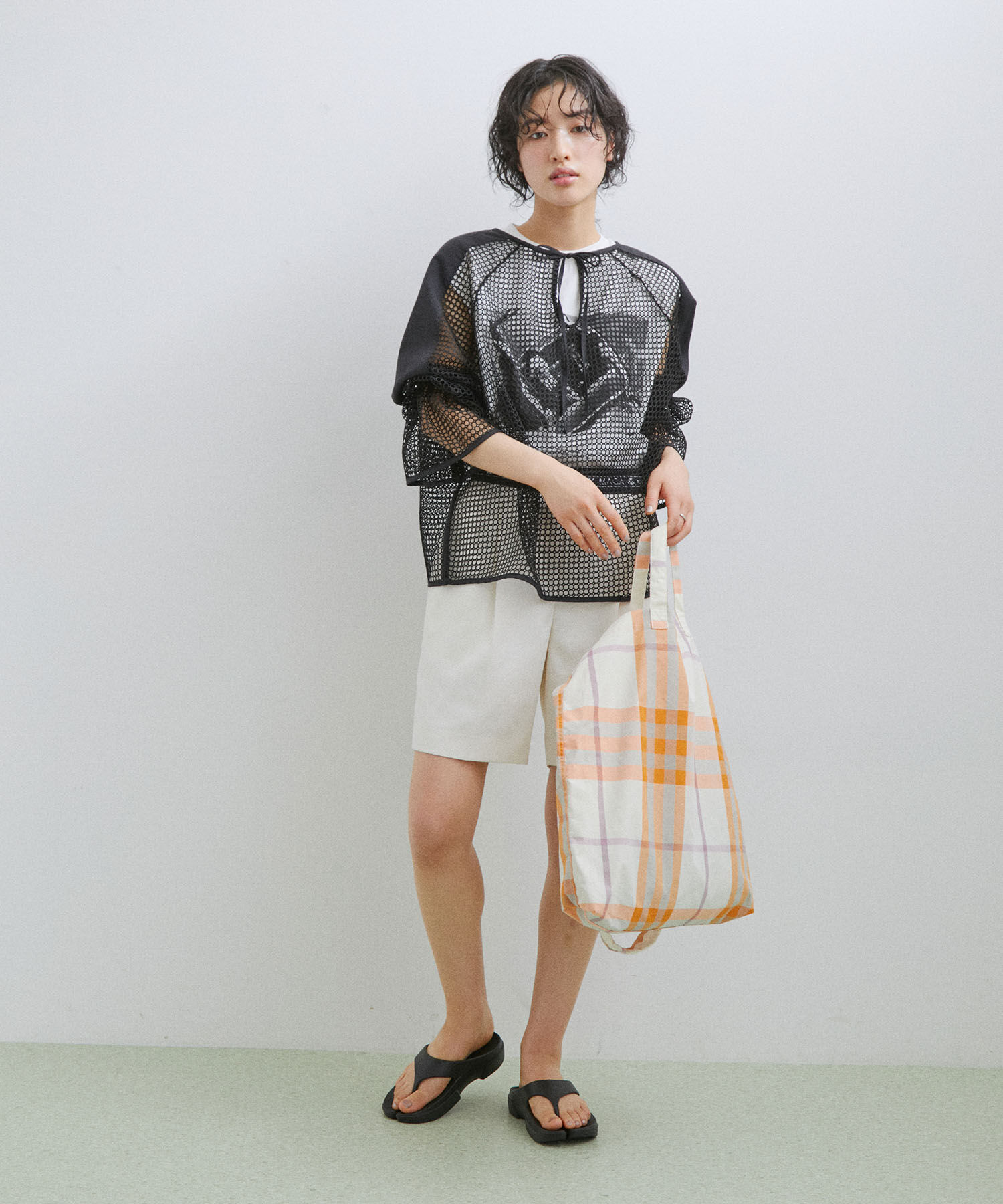 ADAM ET ROPE'「【サステナブル】ウエストロゴサテンショートパンツ」|その他|