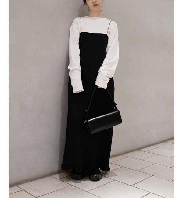 ADAM ET ROPE'「【サステナブル】ミニフリルキャミワンピース」|ワンピース|