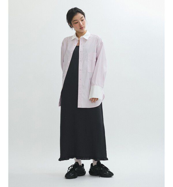 ADAM ET ROPE'「【サステナブル】ミニフリルキャミワンピース」|ワンピース|