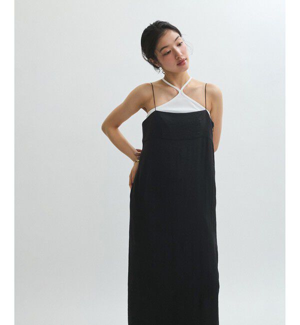 ADAM ET ROPE'「【サステナブル】ミニフリルキャミワンピース」|ワンピース|