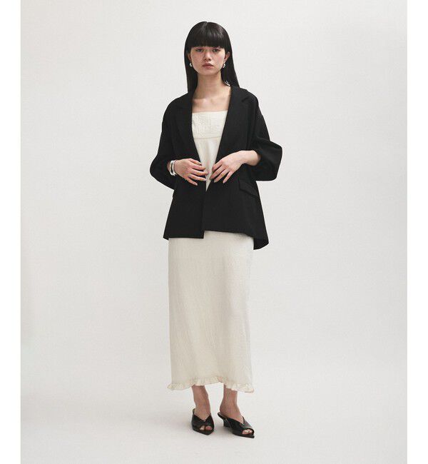 ADAM ET ROPE'「【サステナブル】ミニフリルキャミワンピース」|ワンピース|