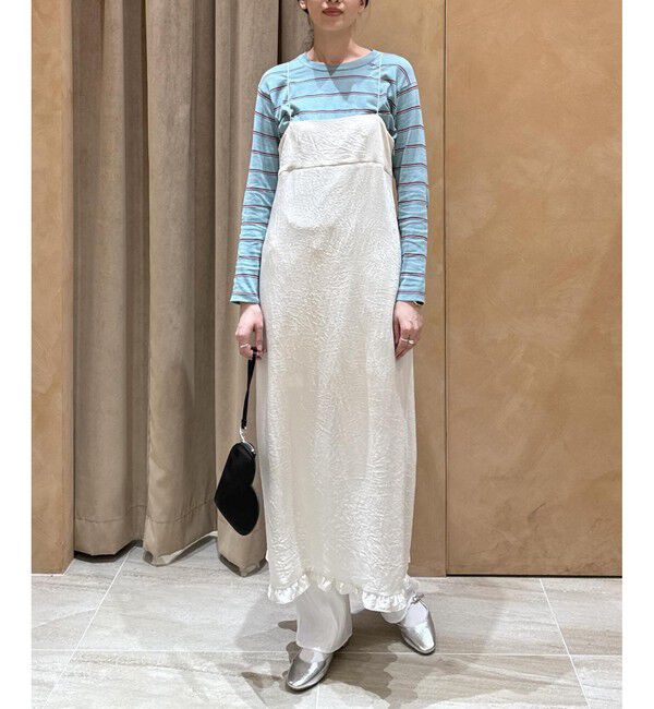 ADAM ET ROPE'「【サステナブル】ミニフリルキャミワンピース」|ワンピース|