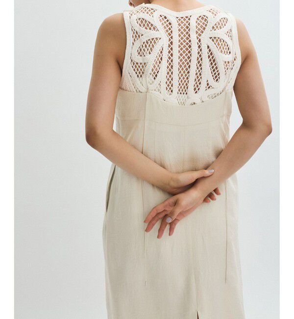 ADAM ET ROPE'「【サステナブル】ミニフリルキャミワンピース」|ワンピース|