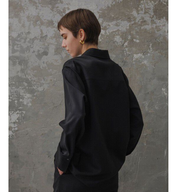 ADAM ET ROPE'「【EMOELLE】ソモウウールシャツ」|シャツ・ブラウス|