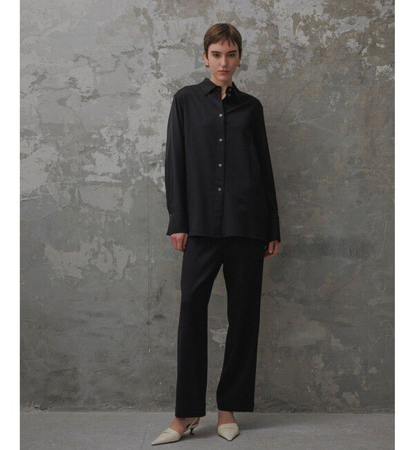 ADAM ET ROPE'「【EMOELLE】ソモウウールシャツ」|シャツ・ブラウス|