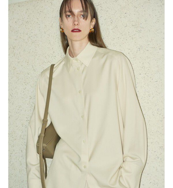 ADAM ET ROPE'「【EMOELLE】ソモウウールシャツ」|シャツ・ブラウス|